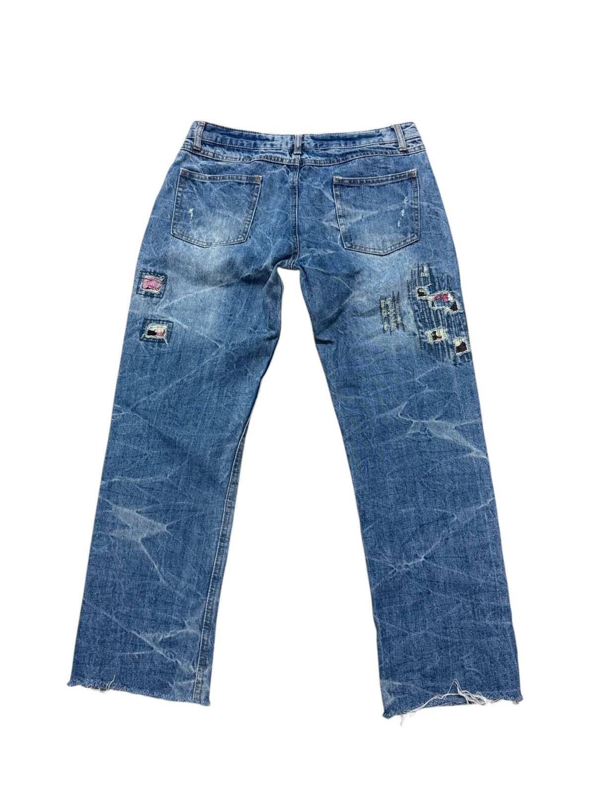 Japanese Brand × Vintage DISTRESSED PATCHWORK JEANS Size US 31 - 7 Thumbnail