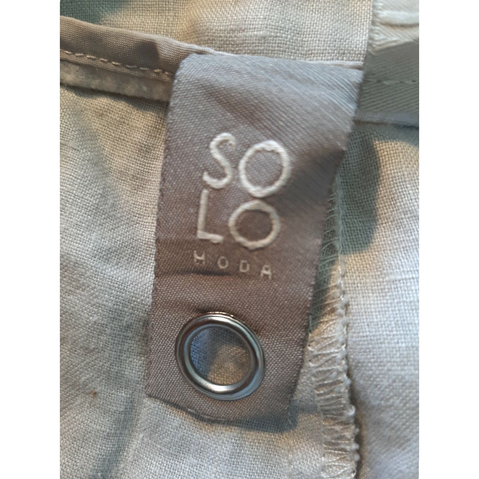 Vintage Solo Moda Dress Pants Women Beige Size 4 Tapered Knit Satin Piping Full Length Regular Size 27" / US 4 / IT 40 - 4 Thumbnail