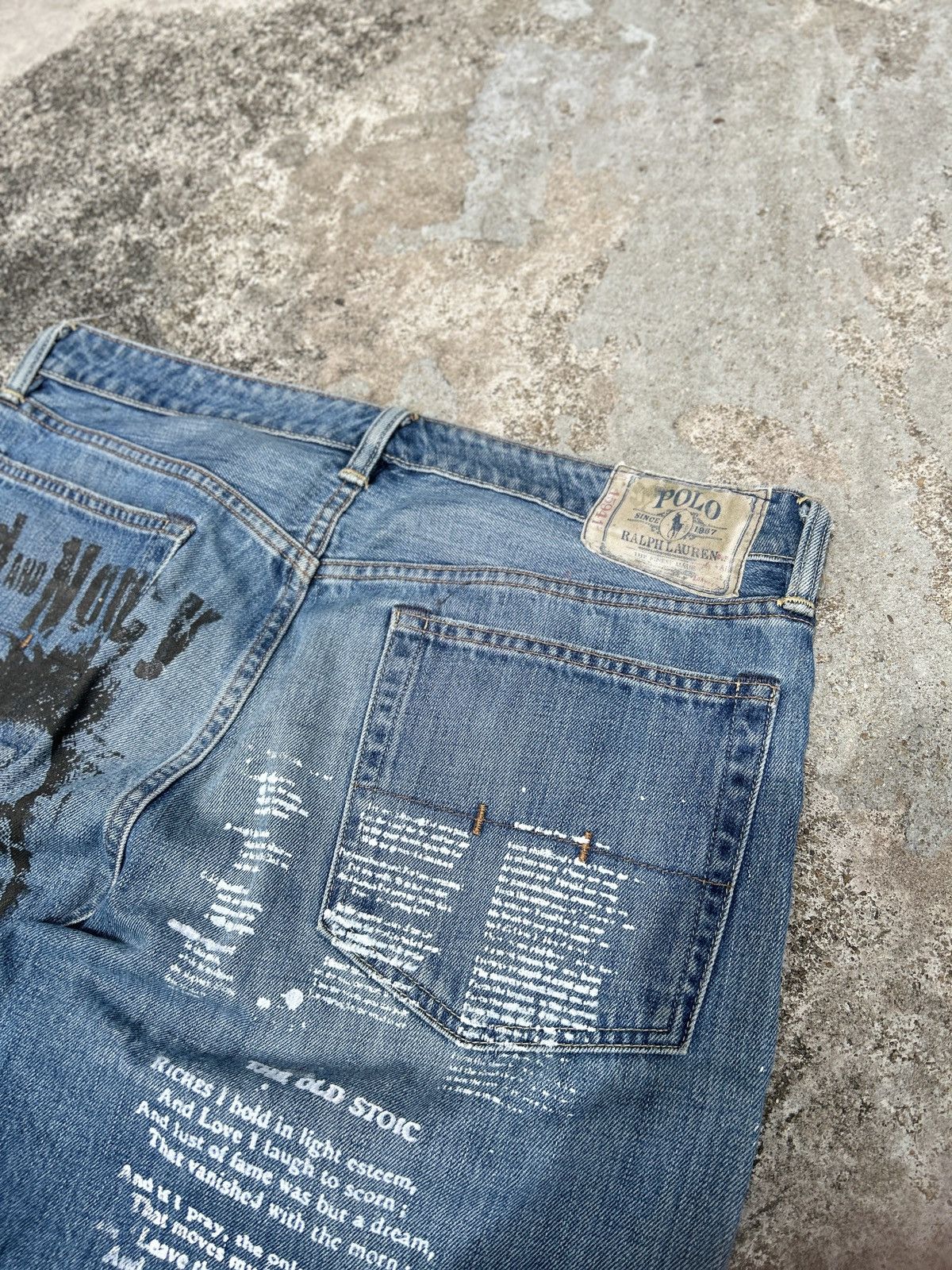 Designer × Polo Ralph Lauren Custom jeans 1of1 Size US 34 / EU 50 - 6 Thumbnail