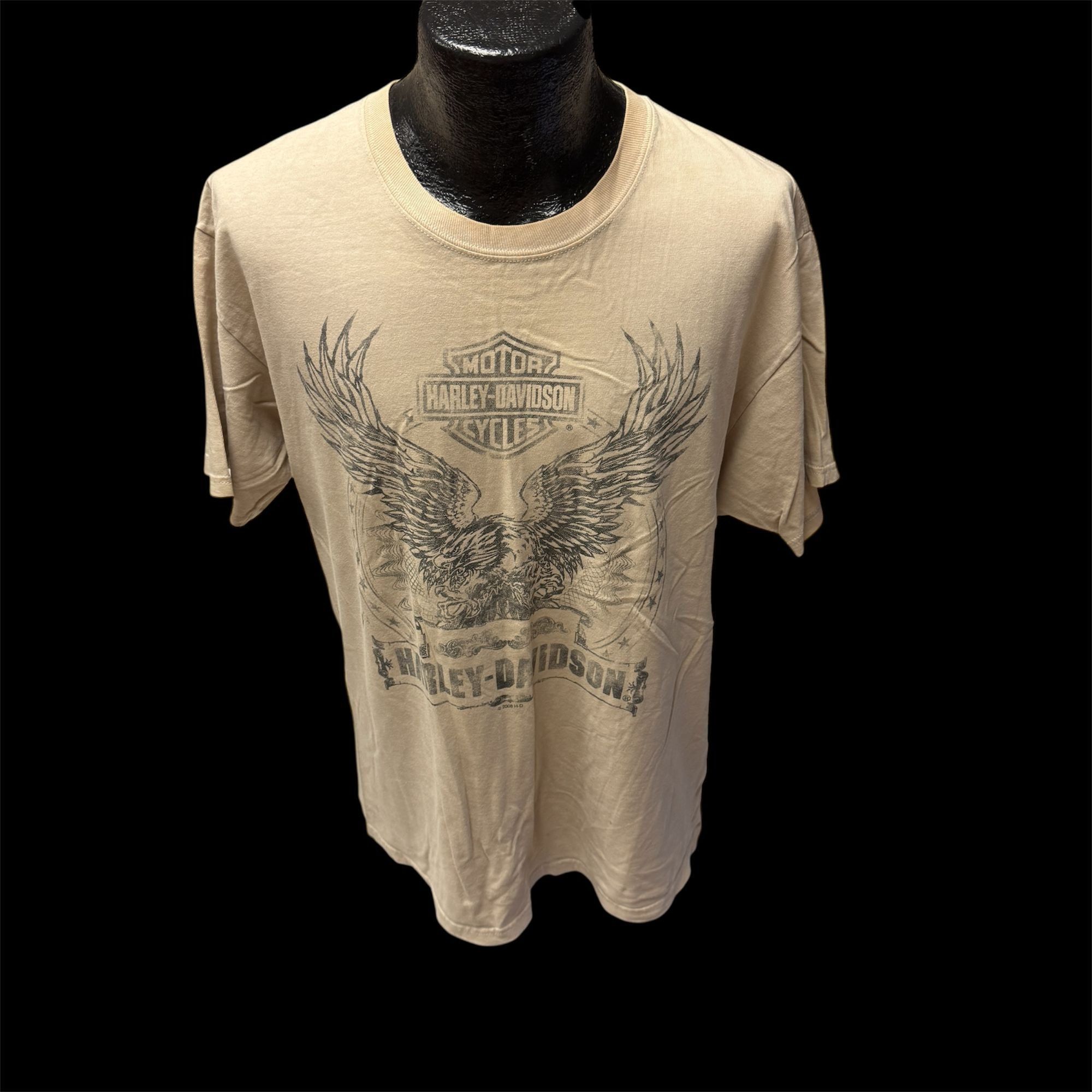 Harley Davidson Soaring Eagle COWBOY Beaumont Texas LONGHORN Biker T Shirt Size US XL / EU 56 / 4 - 2 Thumbnail