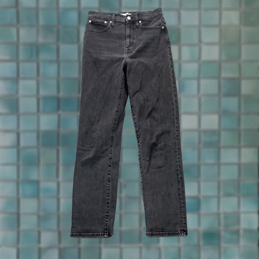 Madewell Madewell Jeans Womens 27 Tall Gray Straight Leg Classic Fit Denim Cotton Stretch Jeans 5-Pocket Design Button Zipper Logo Size 28" / US 6 / IT 42 - 1 Thumbnail