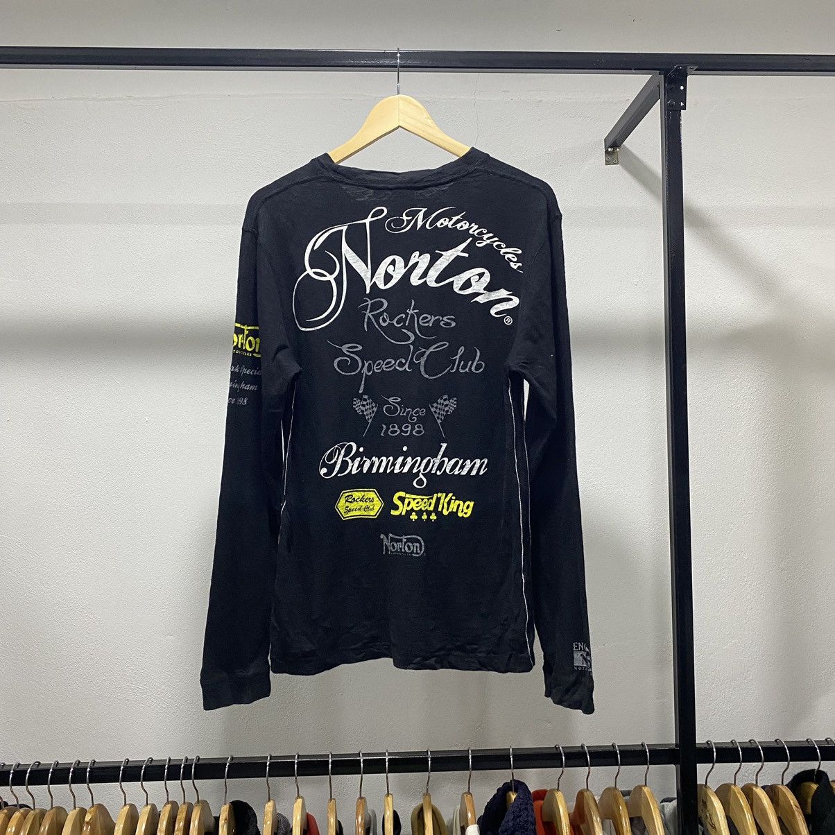 Japanese Brand Sick☠️ Norton Motor Racing Poem 90s Punk Y2K Size US S / EU 44-46 / 1 - 1 Thumbnail