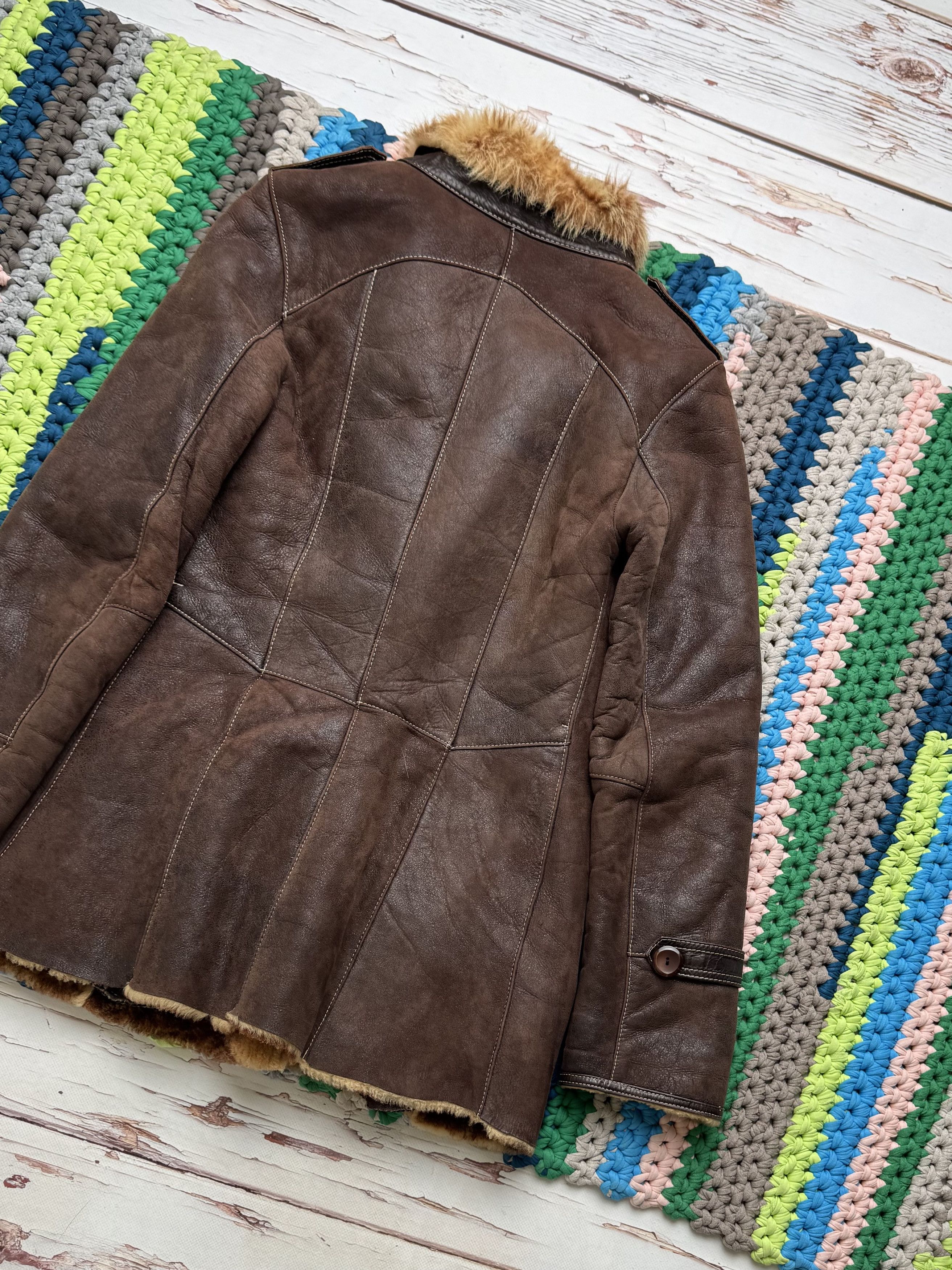 Japanese Brand Vintage Real Sheepskin Coat (ET1)(D15) Size S / US 4 / IT 40 - 9 Thumbnail