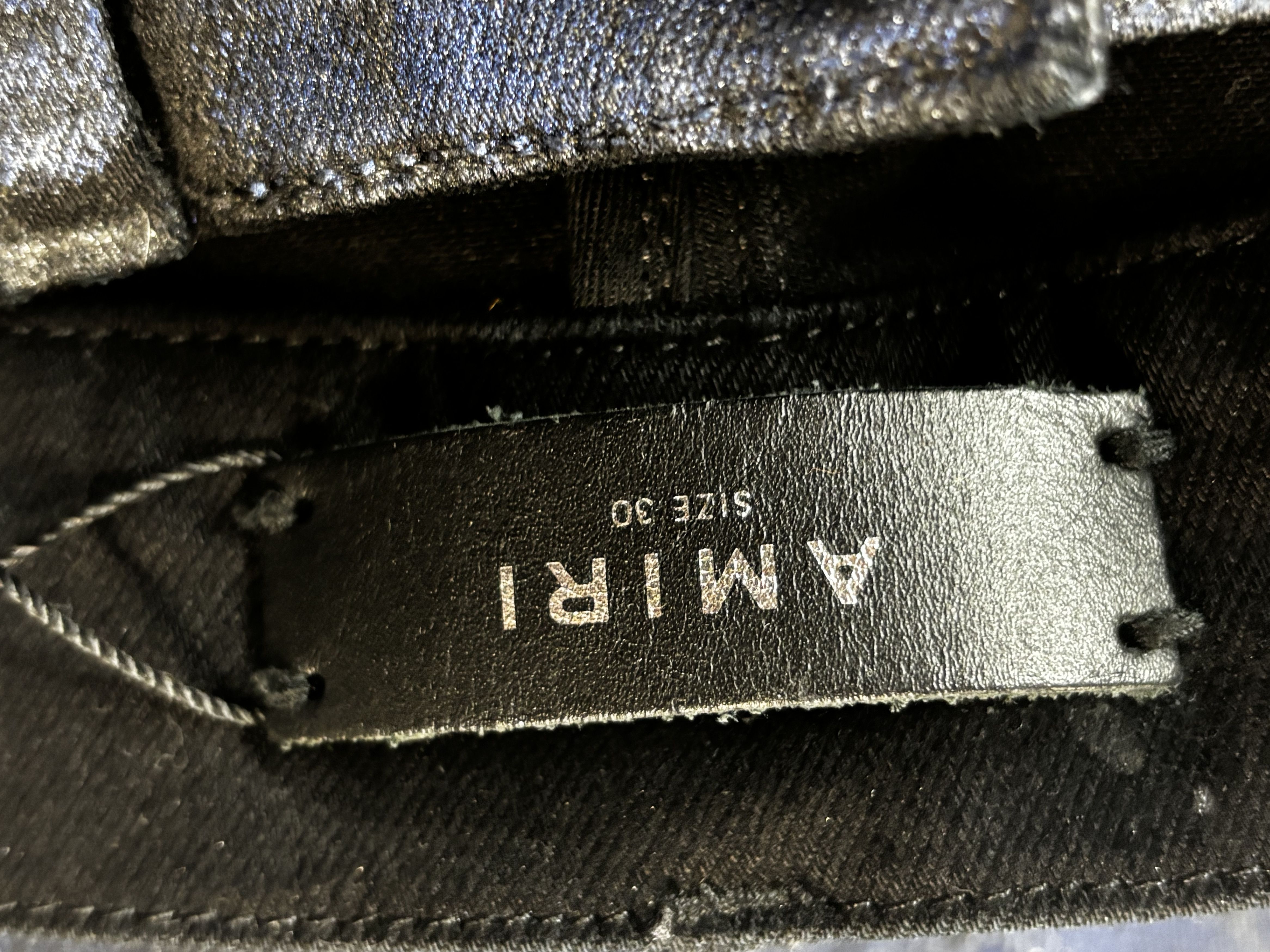 Amiri Broken Glitter Coated Blue Jeans (PreOwned) Size US 30 / EU 46 - 5 Thumbnail