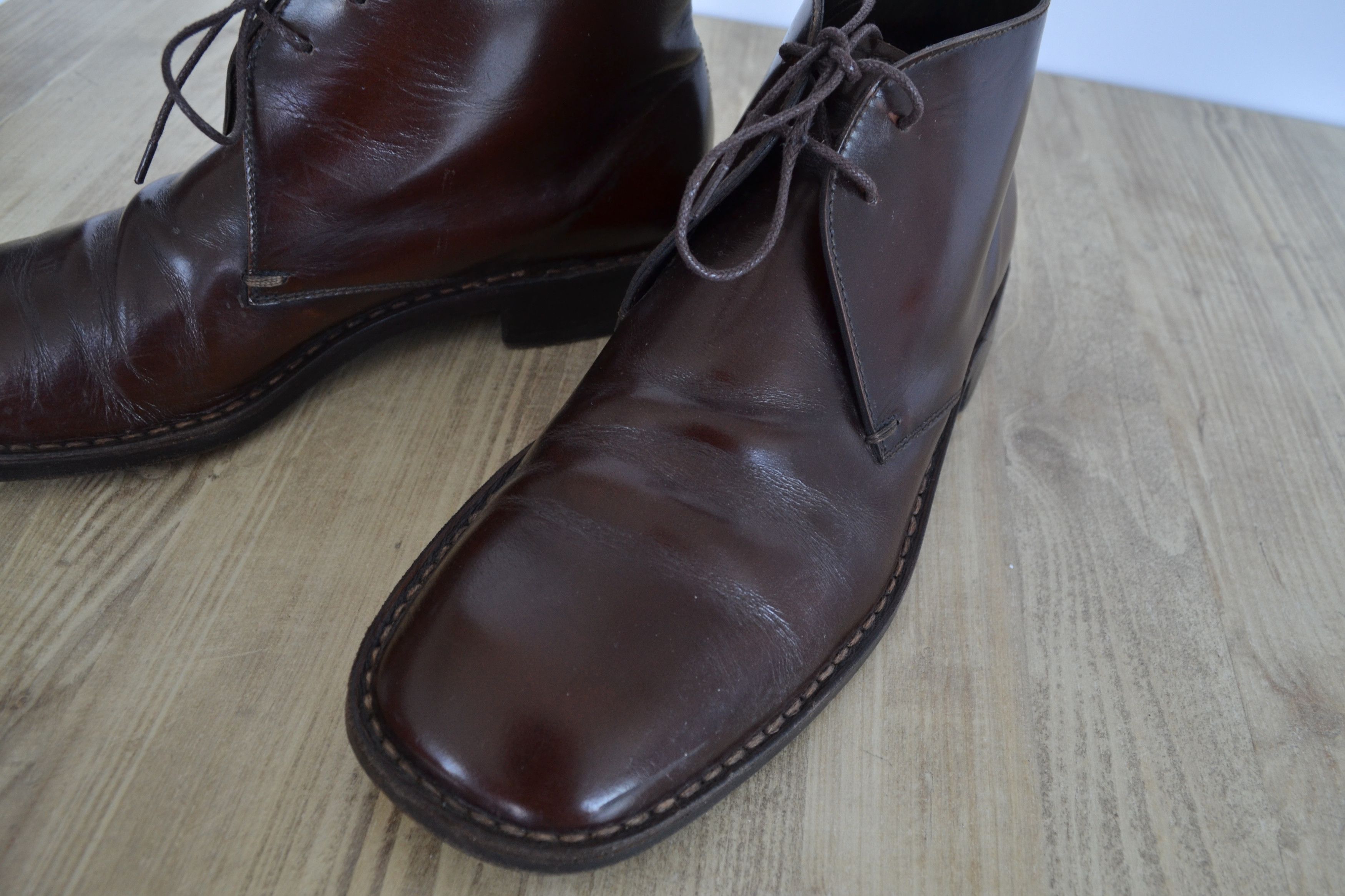 Prada PRADA Boots Desert Leather Shoes Vintage Lace Up Brown Size US 8 / EU 41 - 6 Thumbnail