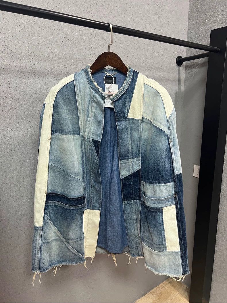 Saint Laurent Paris Saint Laurent Paris Denim Patchwork Cape 2505-Nextarrow Size US S / EU 44-46 / 1 - 1 Thumbnail
