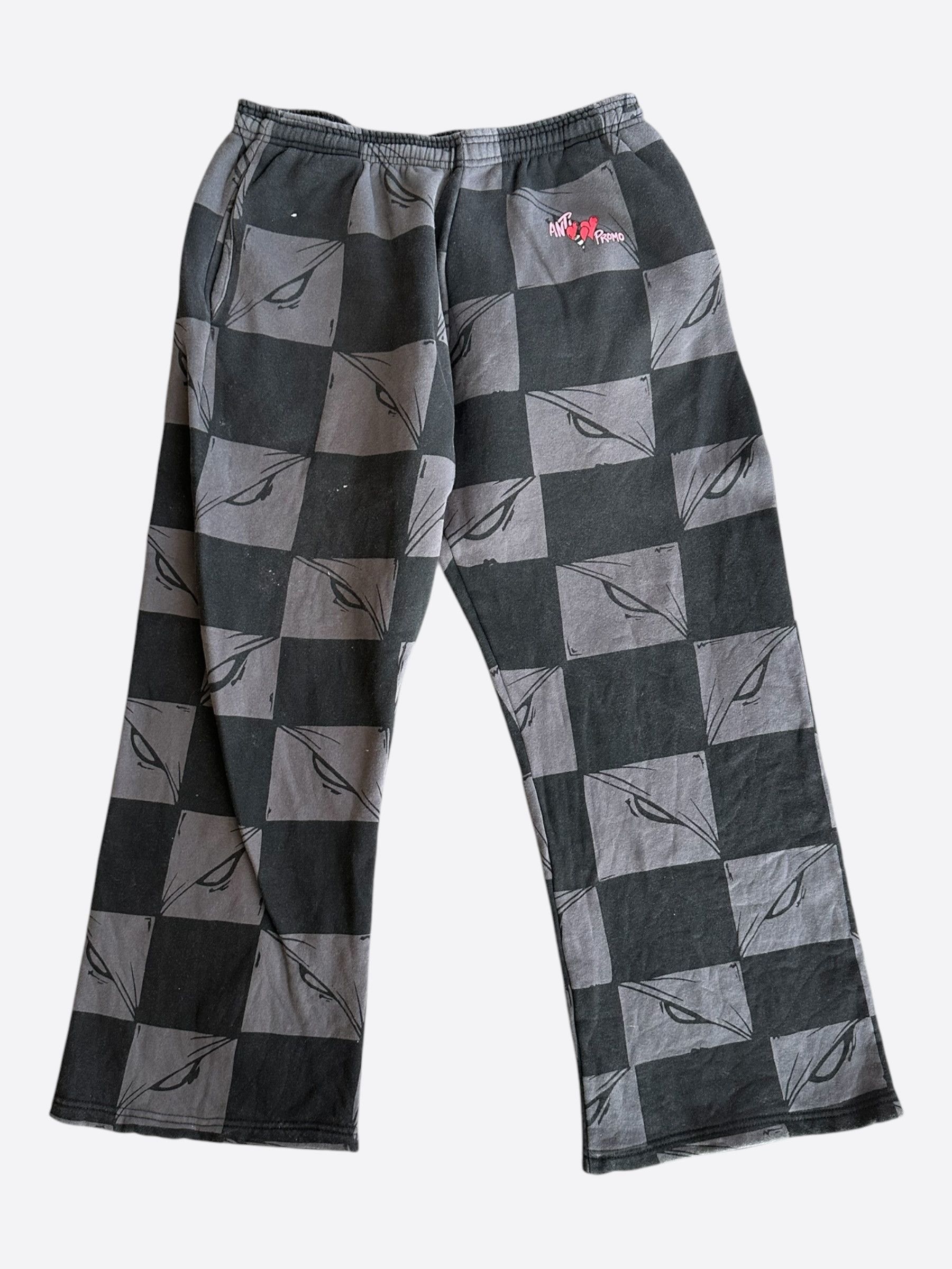 Matty Boy Matty Boy Grey & Black 99 Eyez Anti Promo Sweatpants Size US 36 / EU 52 - 1 Thumbnail