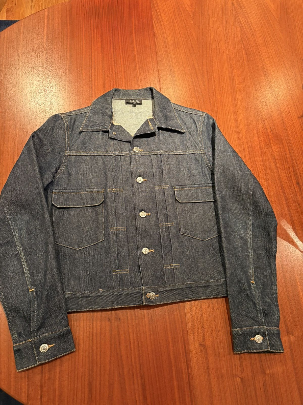 A.P.C. APC RAW DENIM JACKET LARGE Size L / US 10 / IT 46 - 1 Thumbnail