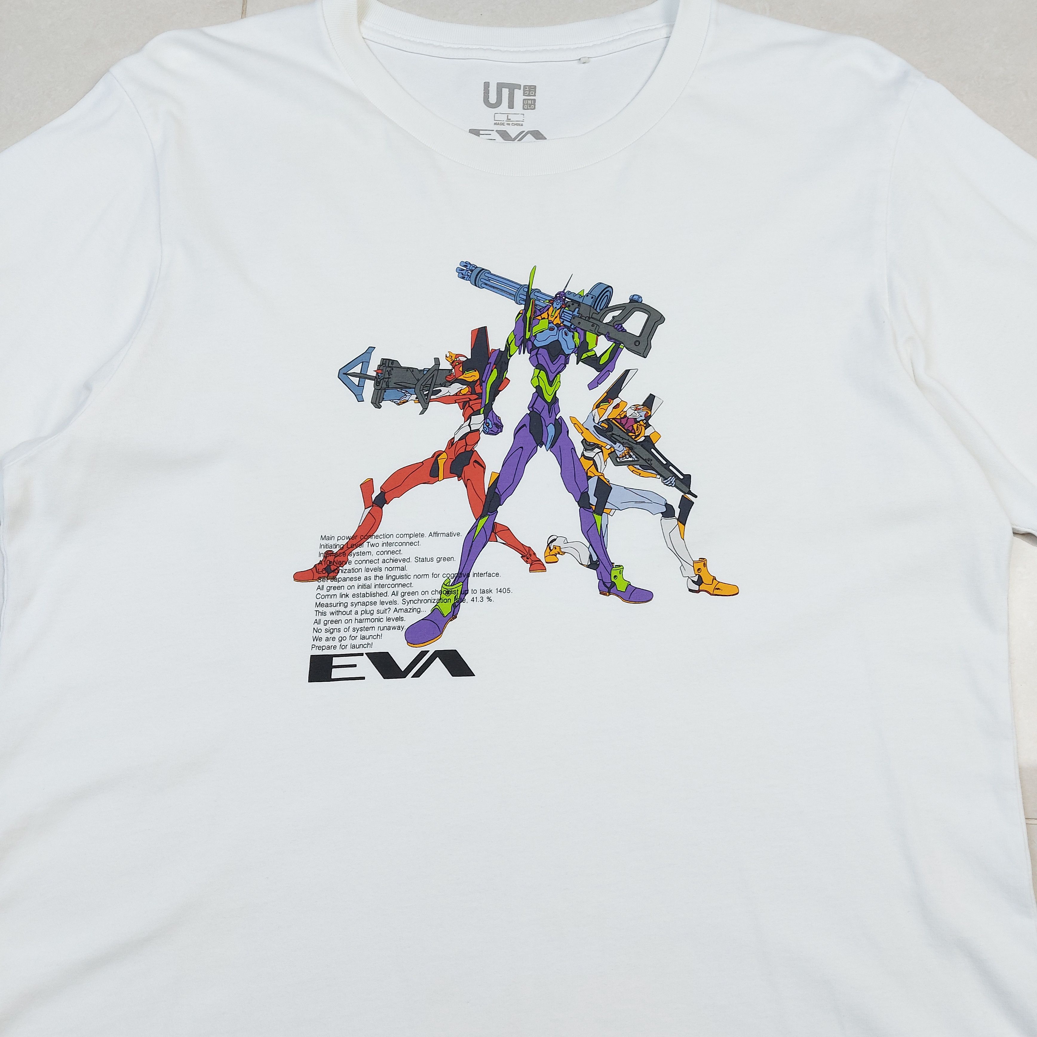 Anime Uniqlo UT Evangelion EVA Anime JP Neon Genesis TEE Size US L / EU 52-54 / 3 - 4 Thumbnail