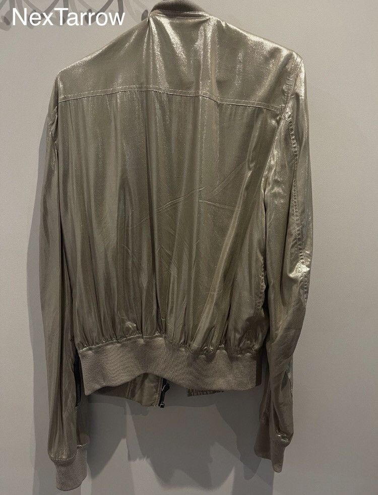 Rick Owens Rick Owens SS22 Rare Warm Silver Bauhaus Flight Jacket Size US M / EU 48-50 / 2 - 2 Thumbnail