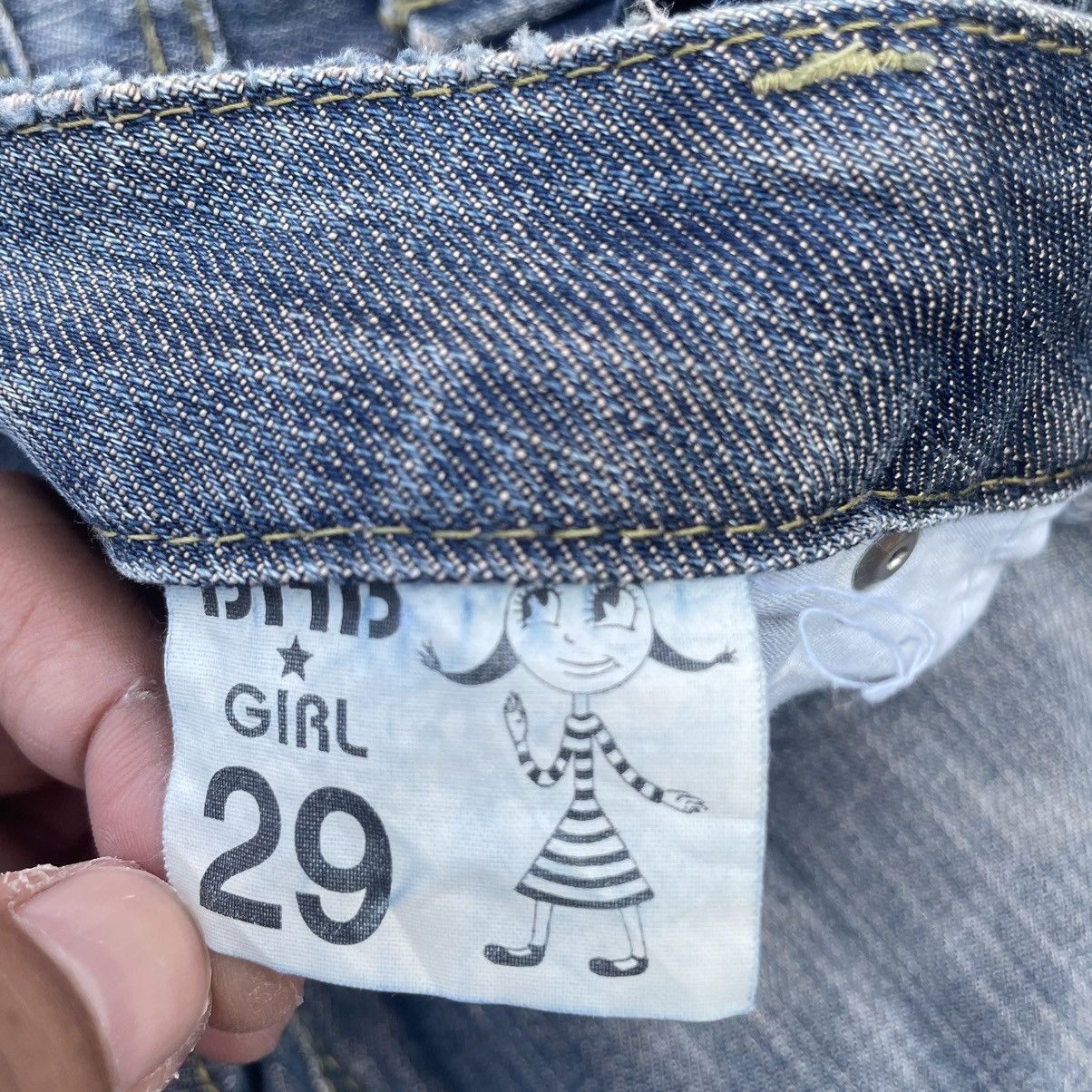 If Six Was Nine BAB 109 DISTRESSED FLARE DENIM PANTS Size 29" - 9 Thumbnail