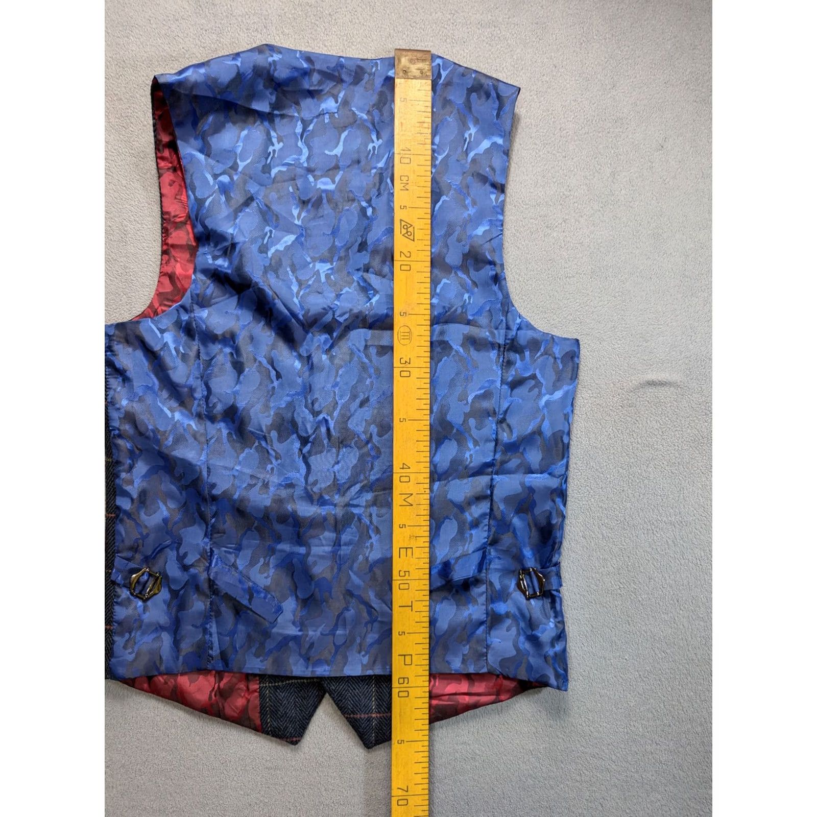 Marcs Marc Darcy Blue Waistcoat Vest Gilet Mens Size 36 Formal Smart Tailored Size US XXS / EU 40 - 4 Thumbnail