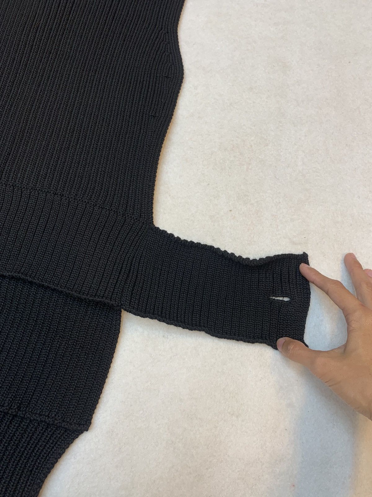 Yohji Yamamoto Yohji Yamamoto Regulation Asymmetrical High Neck Knit Top Size US M / EU 48-50 / 2 - 8 Thumbnail