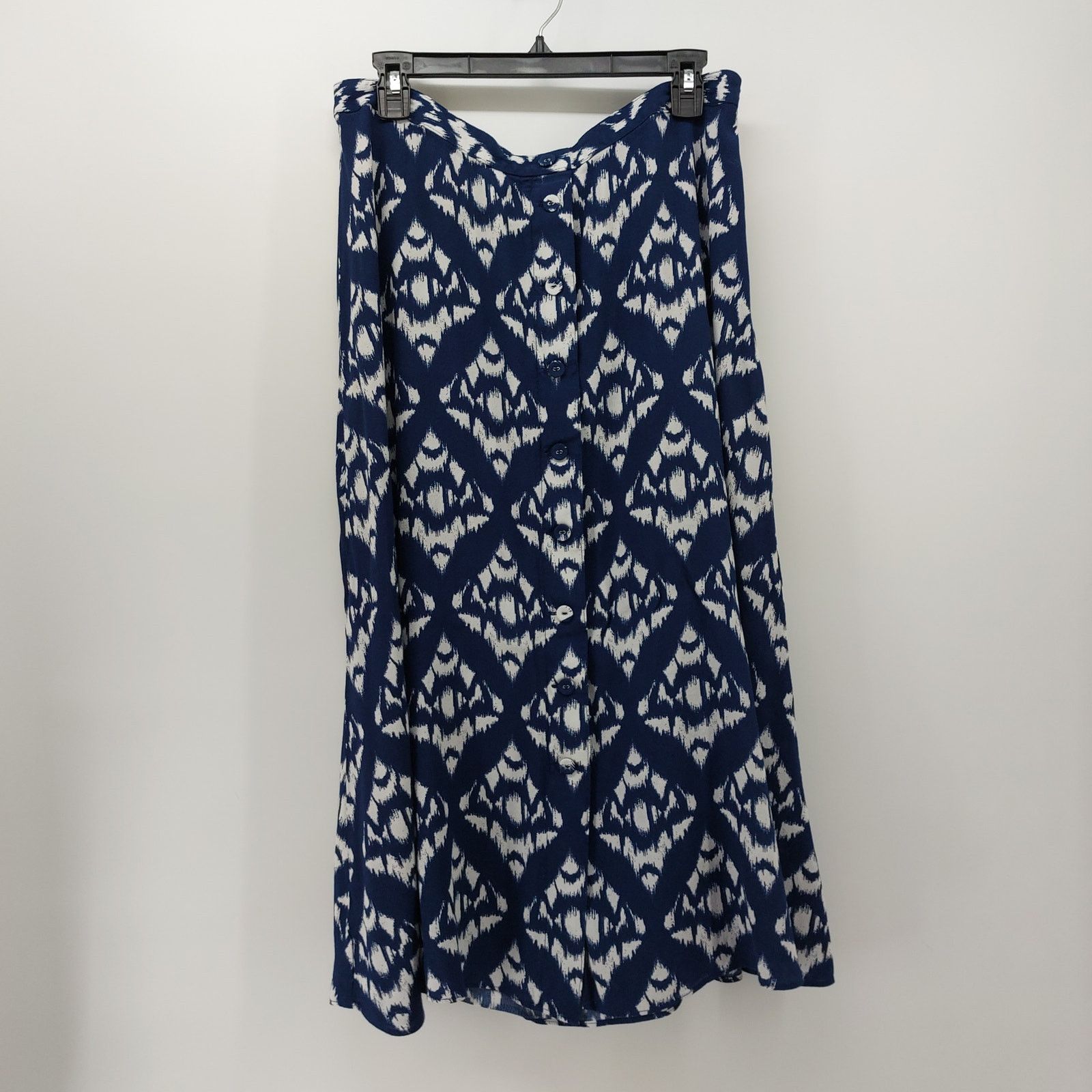 Other Talbots Ikat Midi Skirt Blue Button Front Casual Sz 16 Size 38" / US 16 / IT 52 - 1 Thumbnail