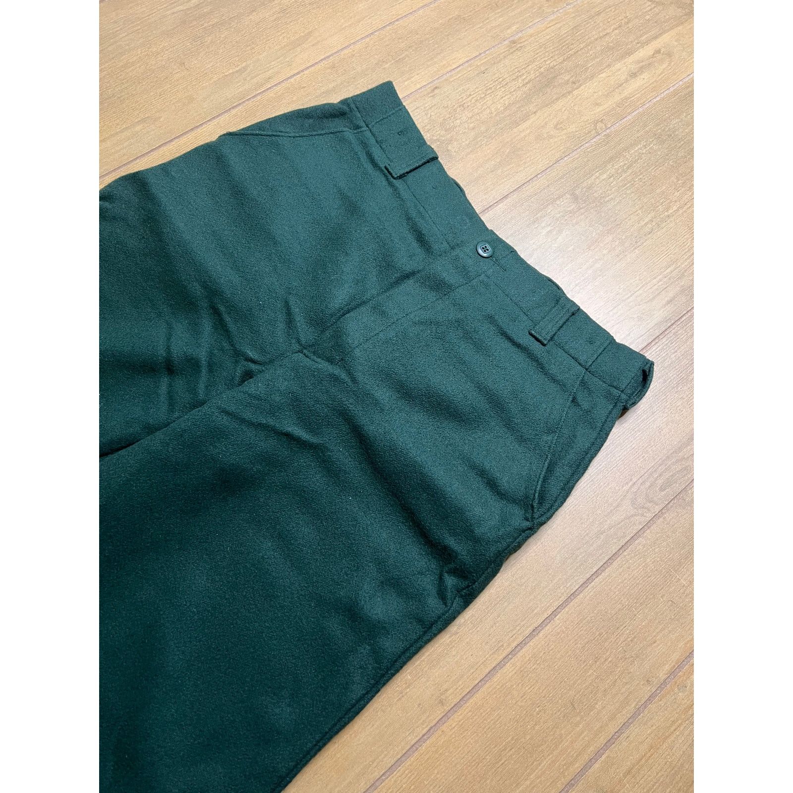 Vintage Vintage 80s Wool Pants Size 34x34 Trousers Rare Green Size US 34 / EU 50 - 3 Thumbnail