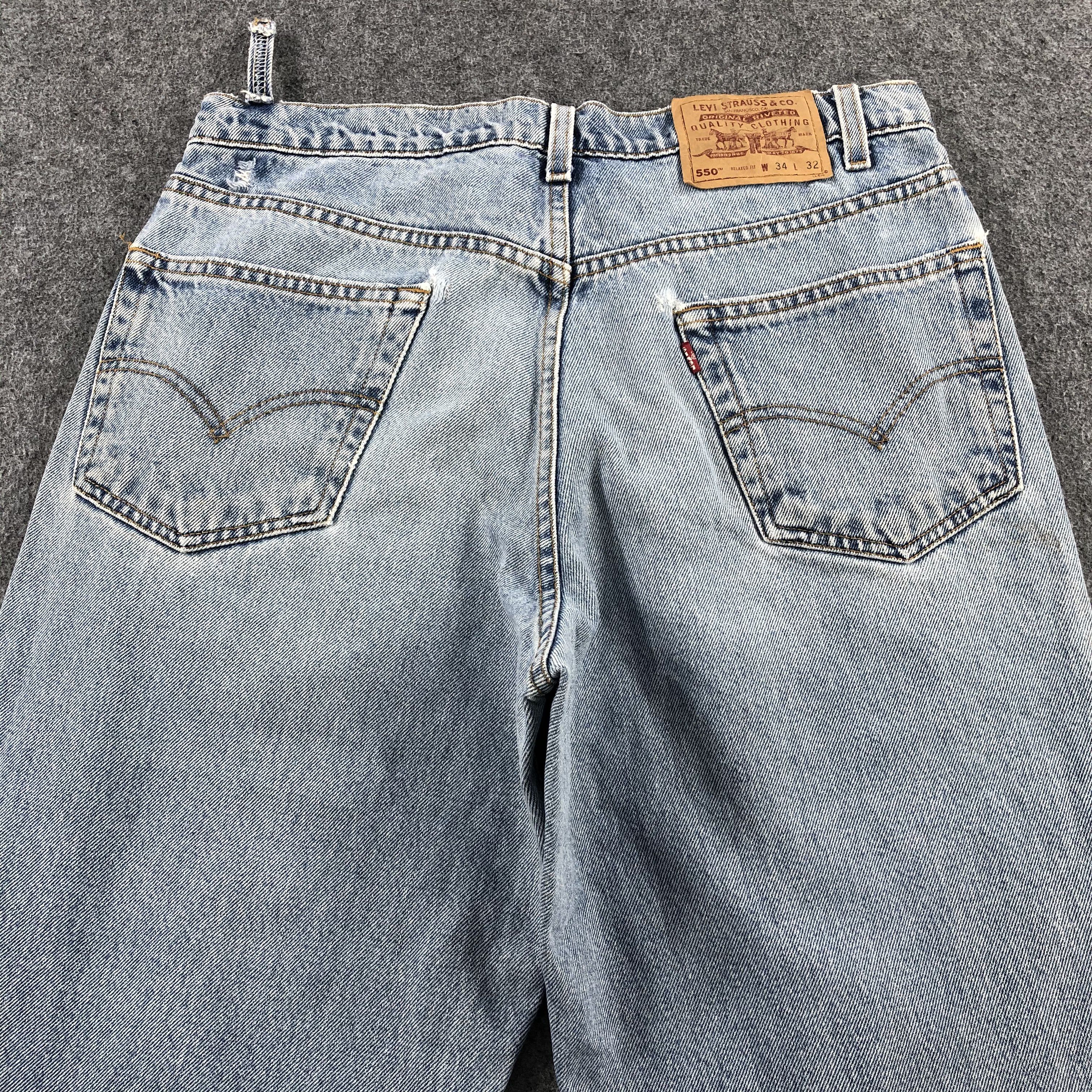Levi's × Vintage Vintage 90s Light Wash Levis 550 Jeans-JM1800 Size US 34 / EU 50 - 4 Thumbnail