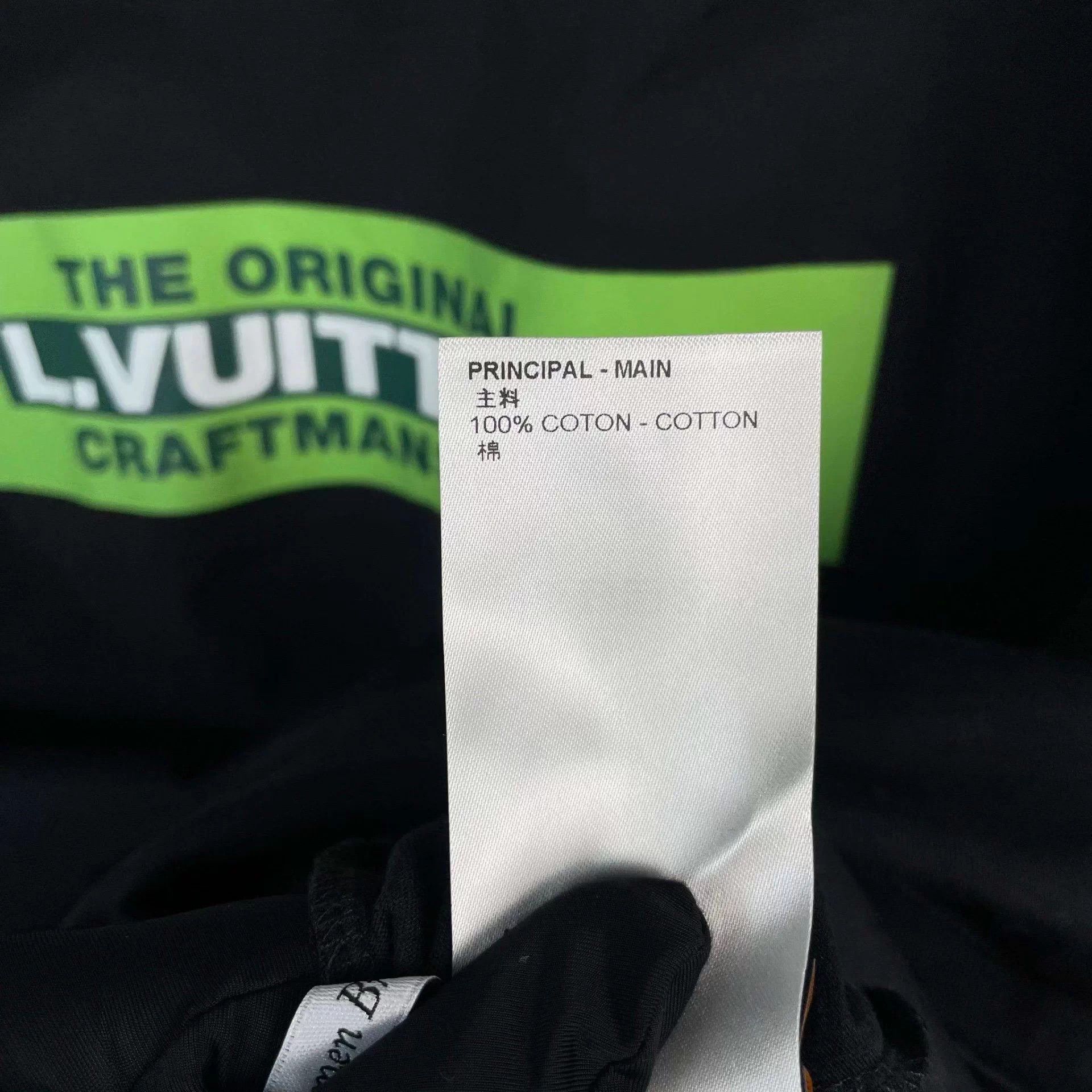 Louis Vuitton LV cotton green pattern short-sleeve black L Size US L / EU 52-54 / 3 - 7 Thumbnail