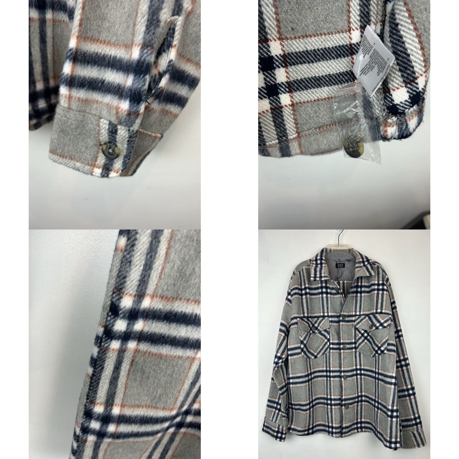 Vintage RDI Flannel Shirt Mens L Gray Heavyweight Long Sleeve Rugged Button Jacket Camp Size US L / EU 52-54 / 3 - 8 Thumbnail