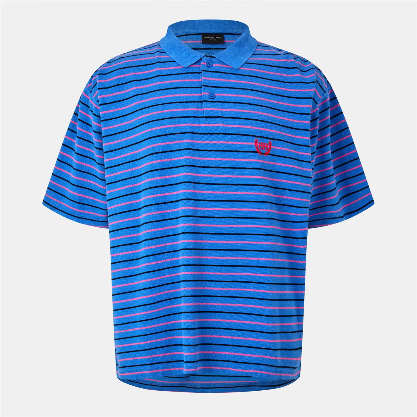 Balenciaga o1g2r1mq0226 Regular Short Sleeve Polo Shirt In Multicolor Size US M / EU 48-50 / 2 - 1 Thumbnail