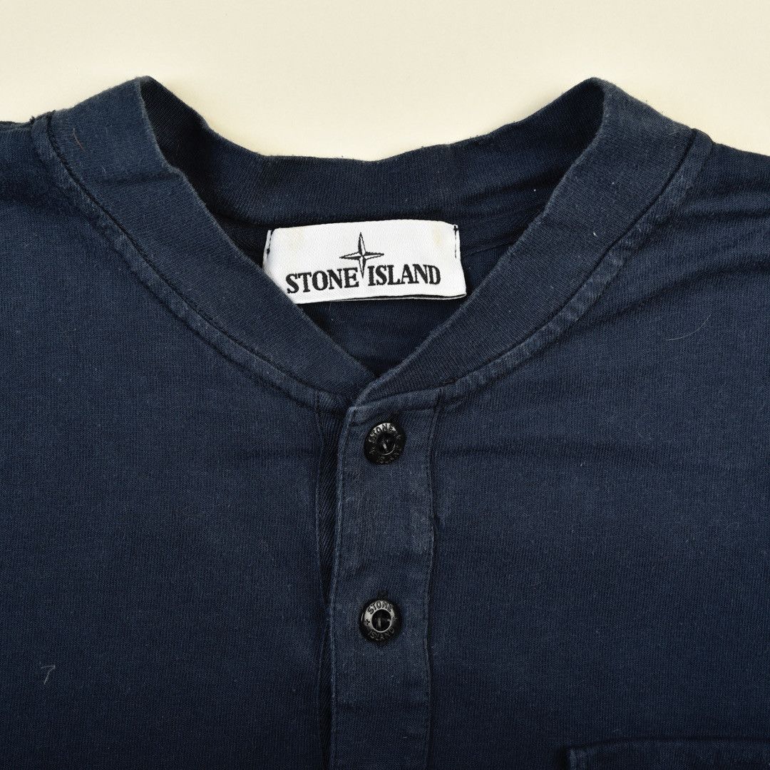 Stone Island Stone Island Plain Pocket Long Sleeve T-shirt Blue Size US L / EU 52-54 / 3 - 2 Thumbnail