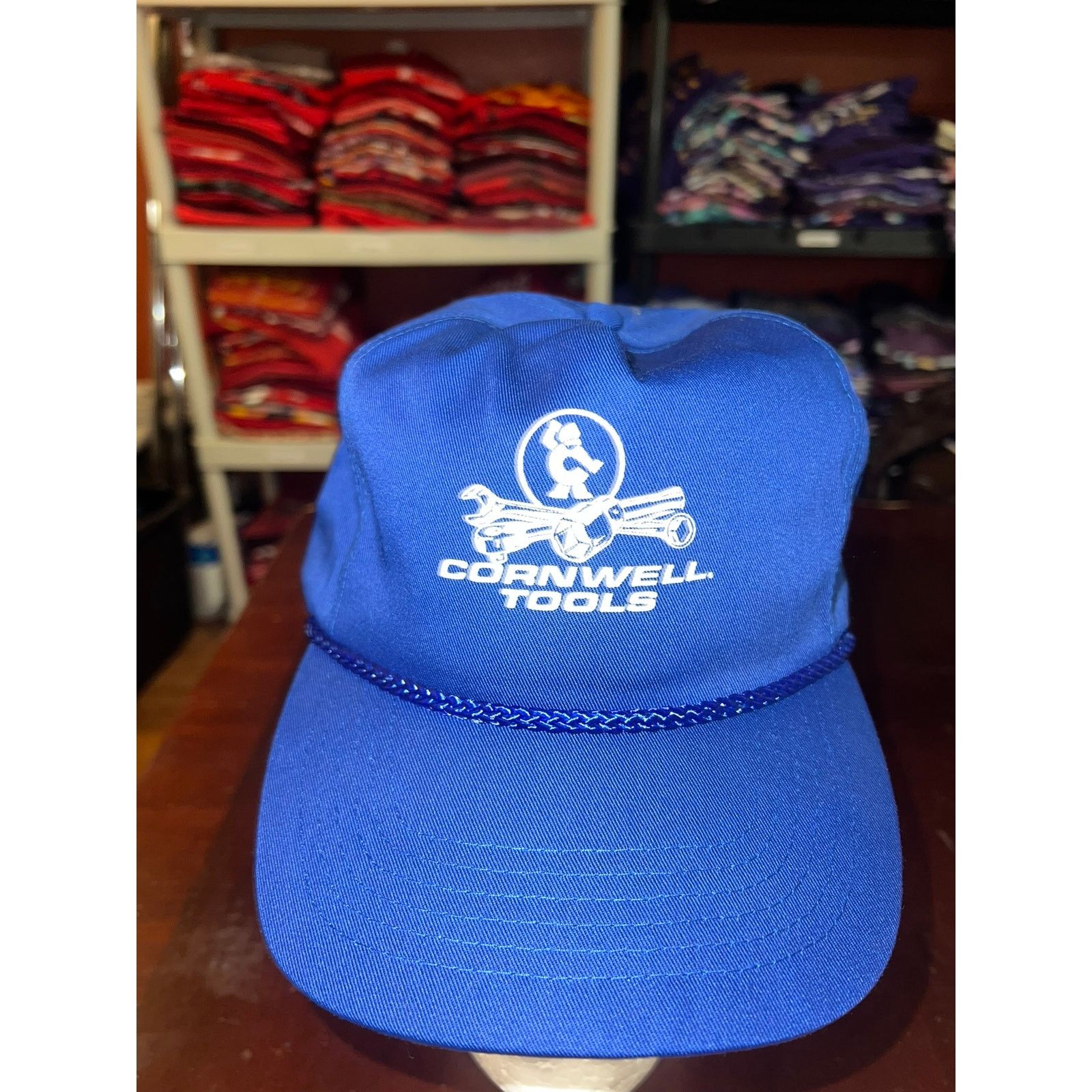 Vintage Vintage Cornwell Tools Hat Roper Blue Cap VTG OS Strapback Size ONE SIZE - 2 Thumbnail