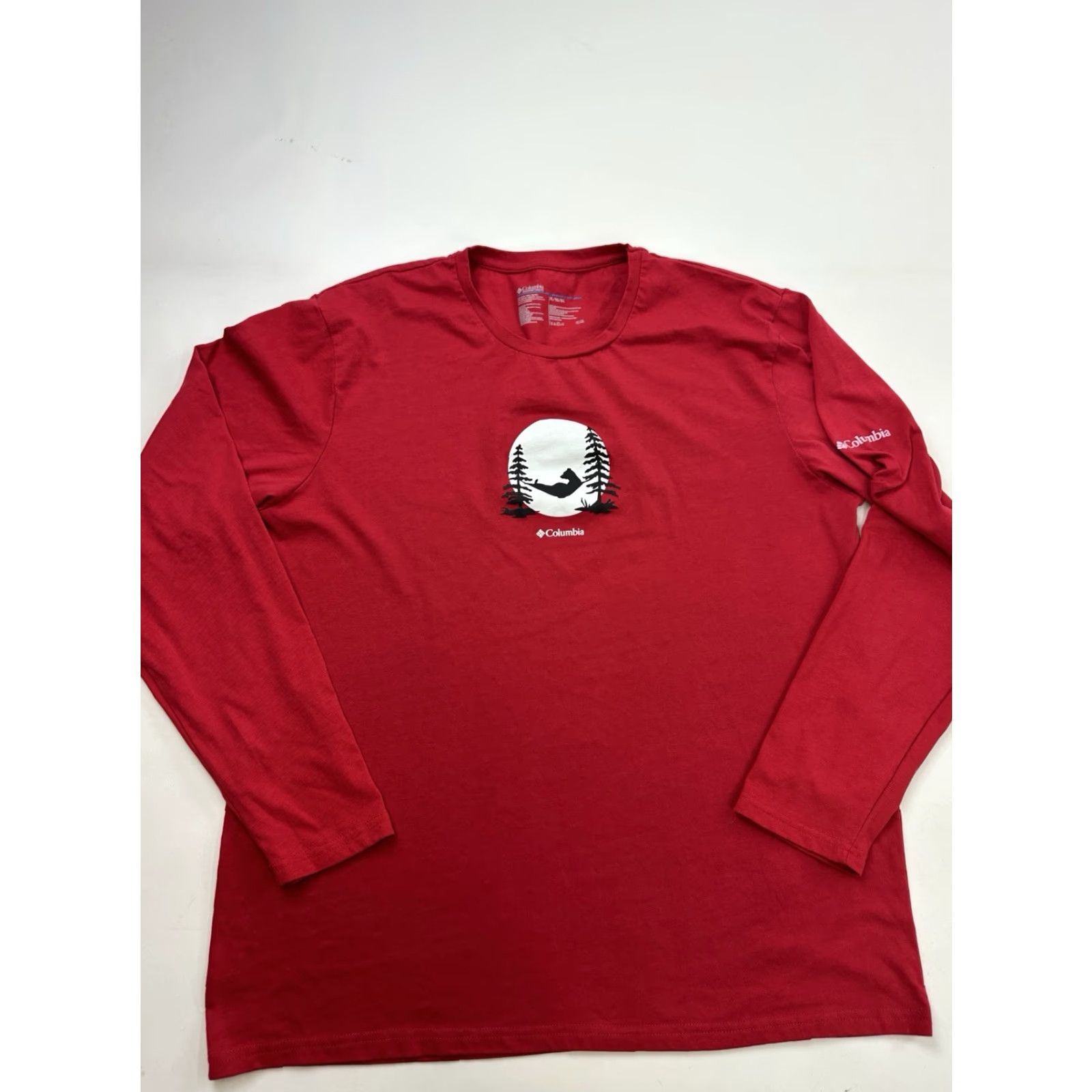 Vintage Columbia Shirt Womens XL Red Sleeping Bear Pajama Top Long Sleeve Size XL / US 12-14 / IT 48-50 - 2 Thumbnail