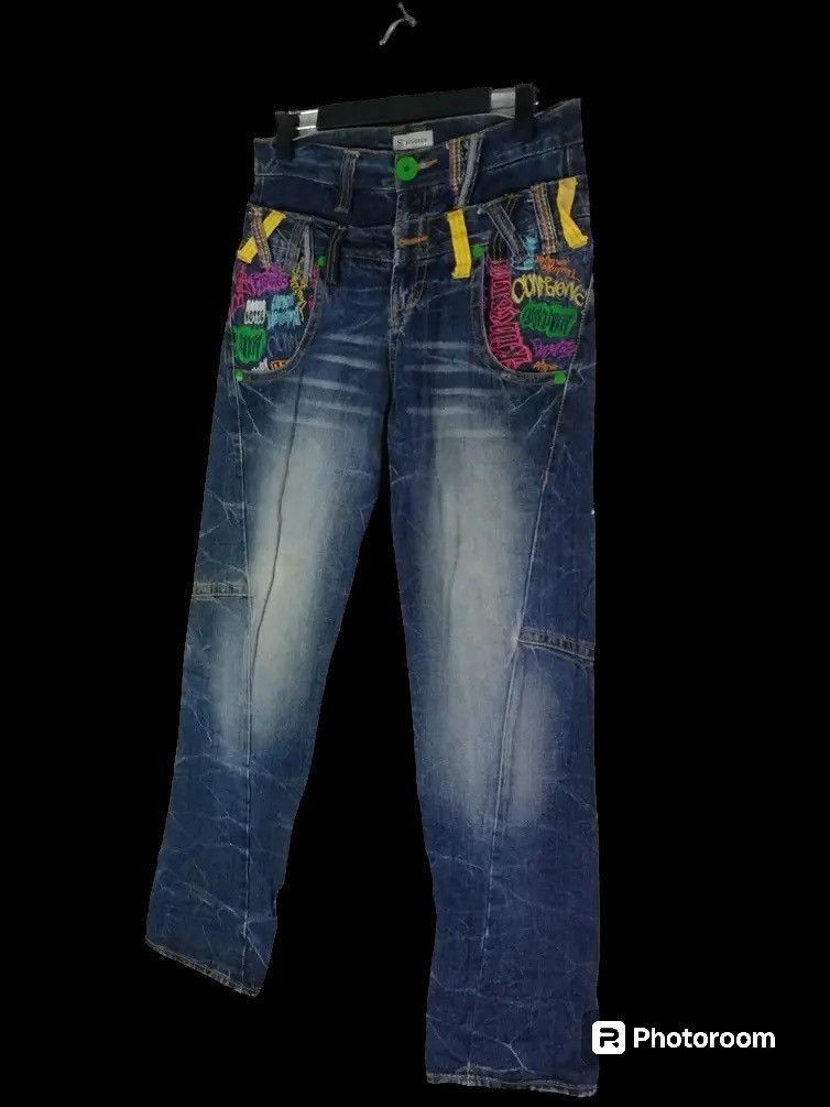 Tornado Mart Vintage Sorridere Double Waist Graffiti Pop Art Denim Size US 30 / EU 46 - 4 Thumbnail