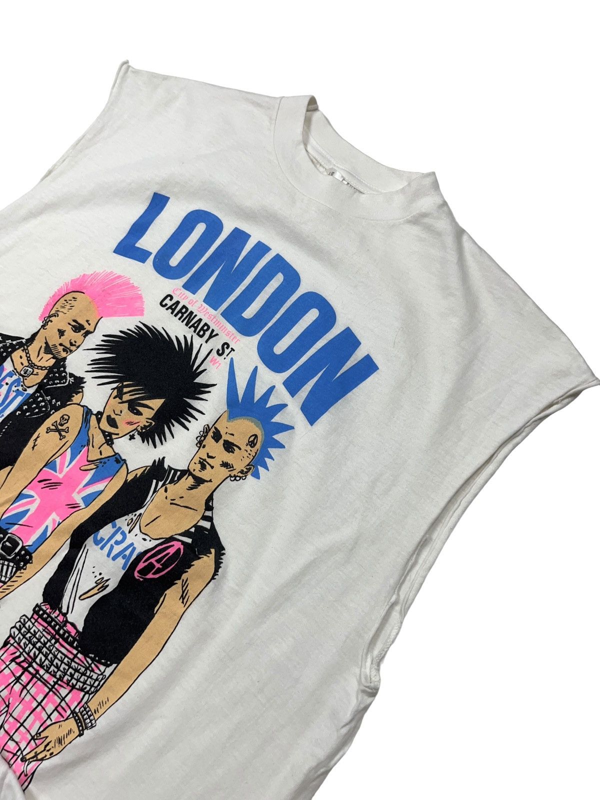 Band Tees Vintage 80s London Punks Carnaby Street Tank Top Shirt Size US L / EU 52-54 / 3 - 4 Thumbnail