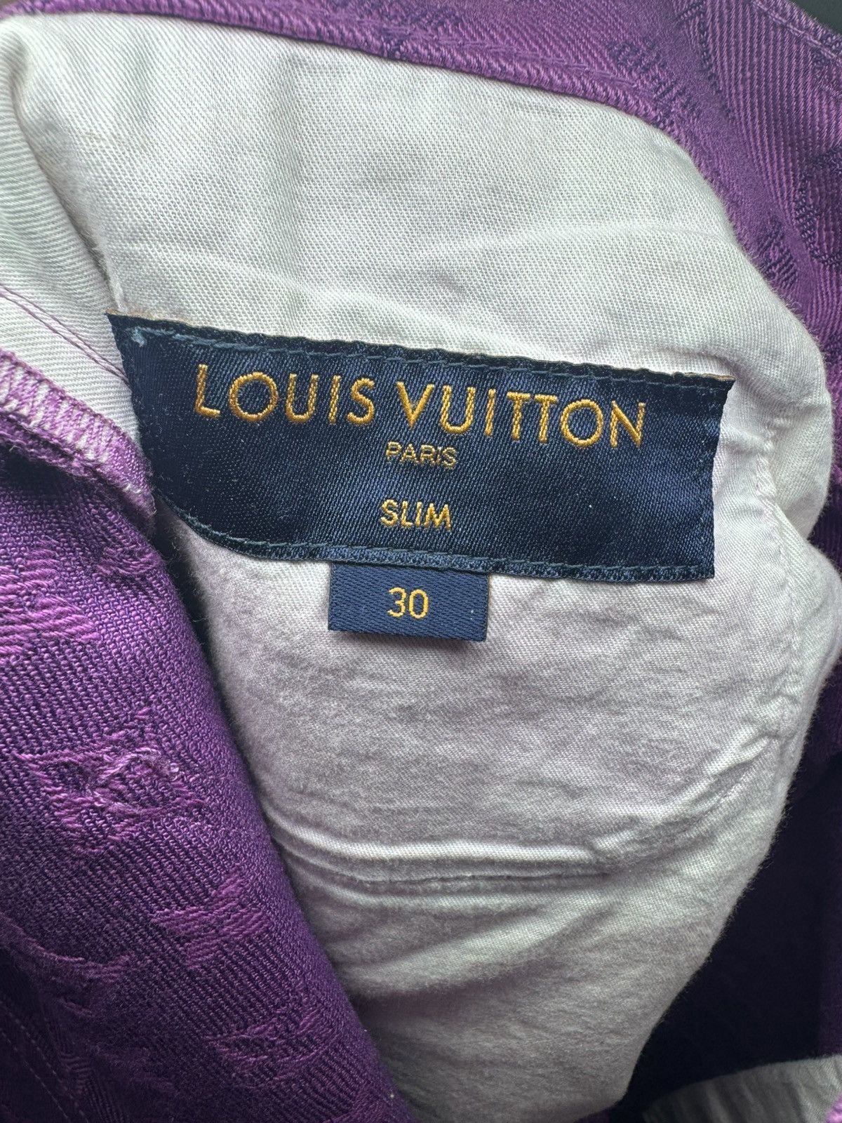 Louis Vuitton Louis Vuitton Purple Monogram Slim Jeans Virgil Abloh sz 30 Size US 30 / EU 46 - 7 Thumbnail