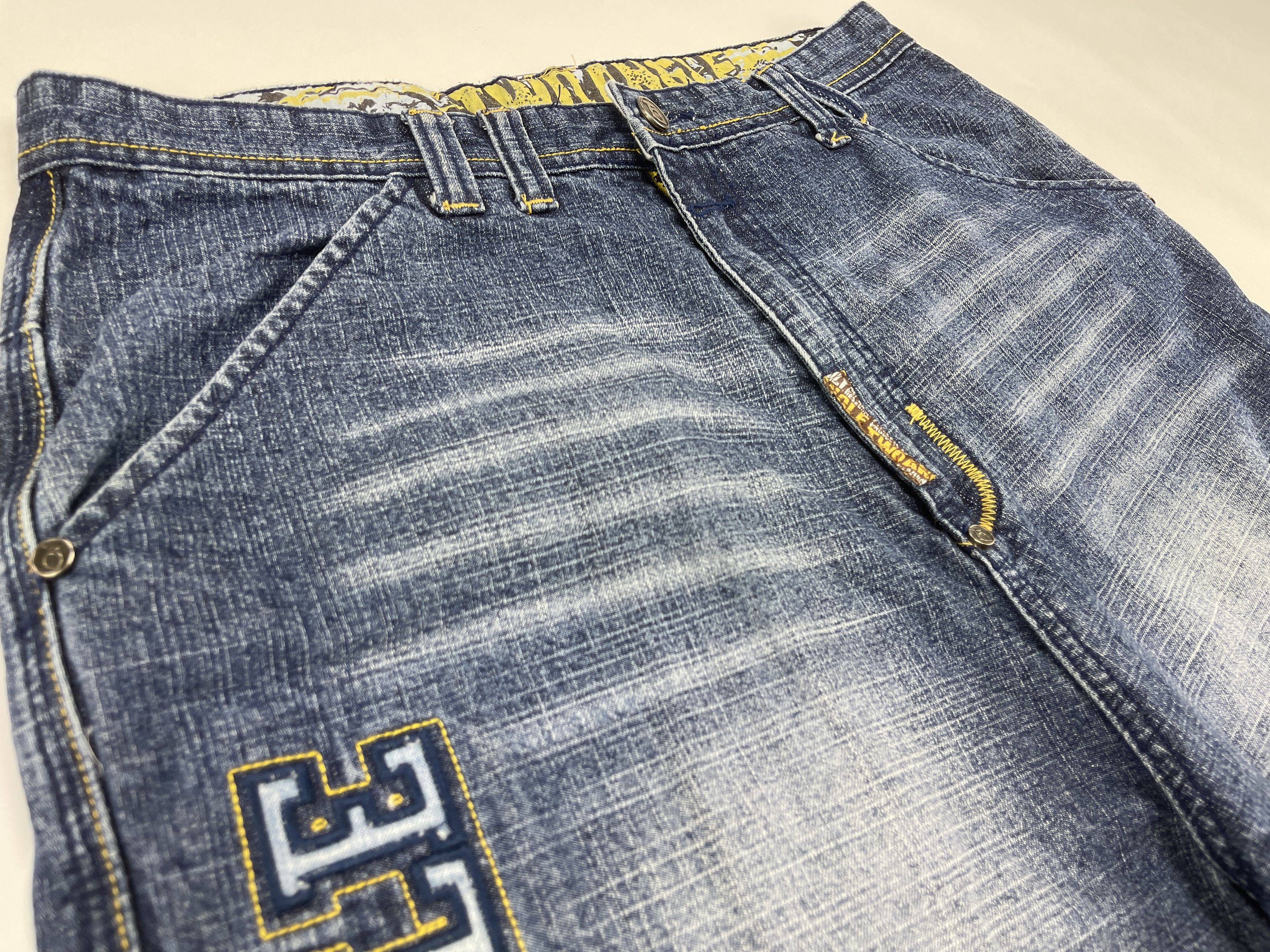Other Two Angels jeans shorts, vintage baggy denim, 90s skater 34 Size US 34 / EU 50 - 9 Thumbnail
