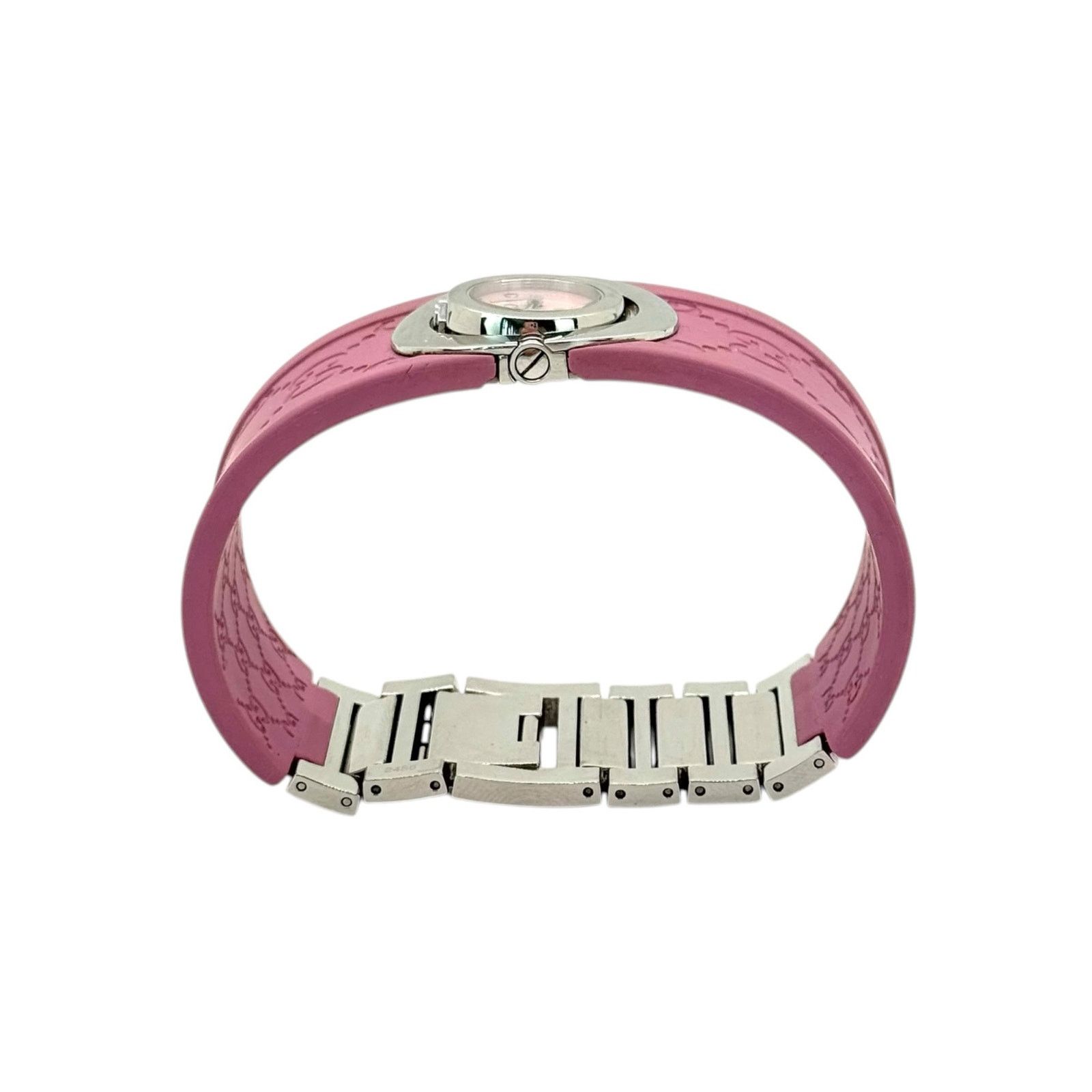 Gucci Gucci GG Twirl Pink Rubber Bangle Watch Size ONE SIZE - 7 Thumbnail