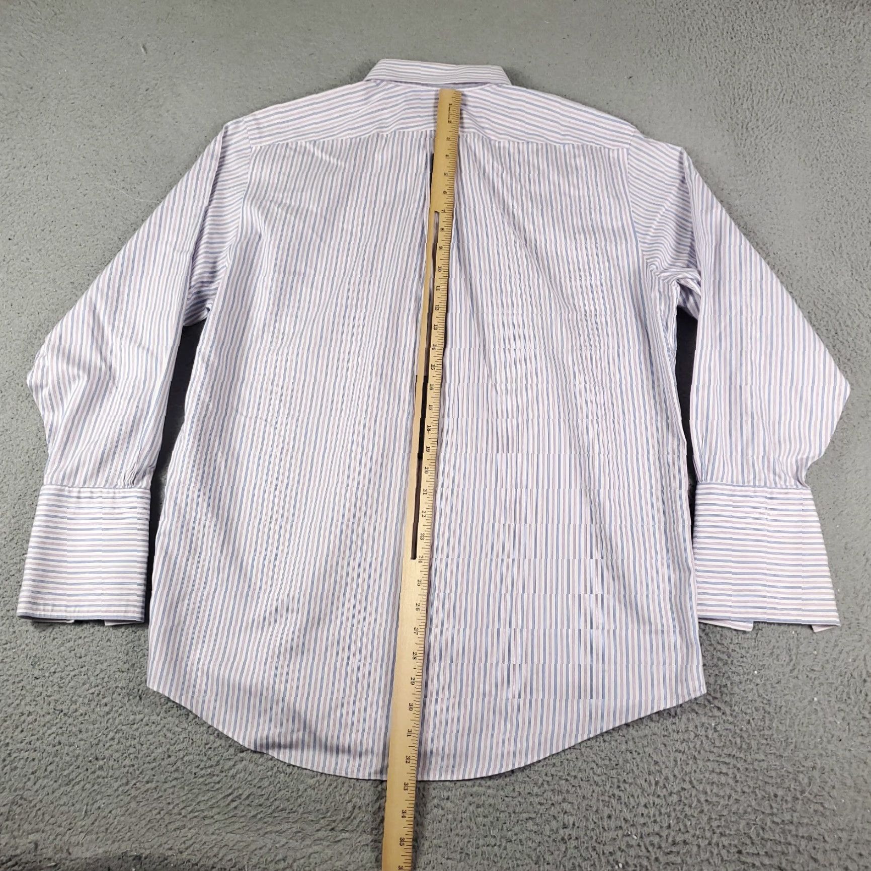 Brooks Brothers VINTAGE Brooks Brothers Dress Shirt Men Size 16.5 Blue Stripe Long Sleeve Formal Business Casual Size 42R - 3 Thumbnail