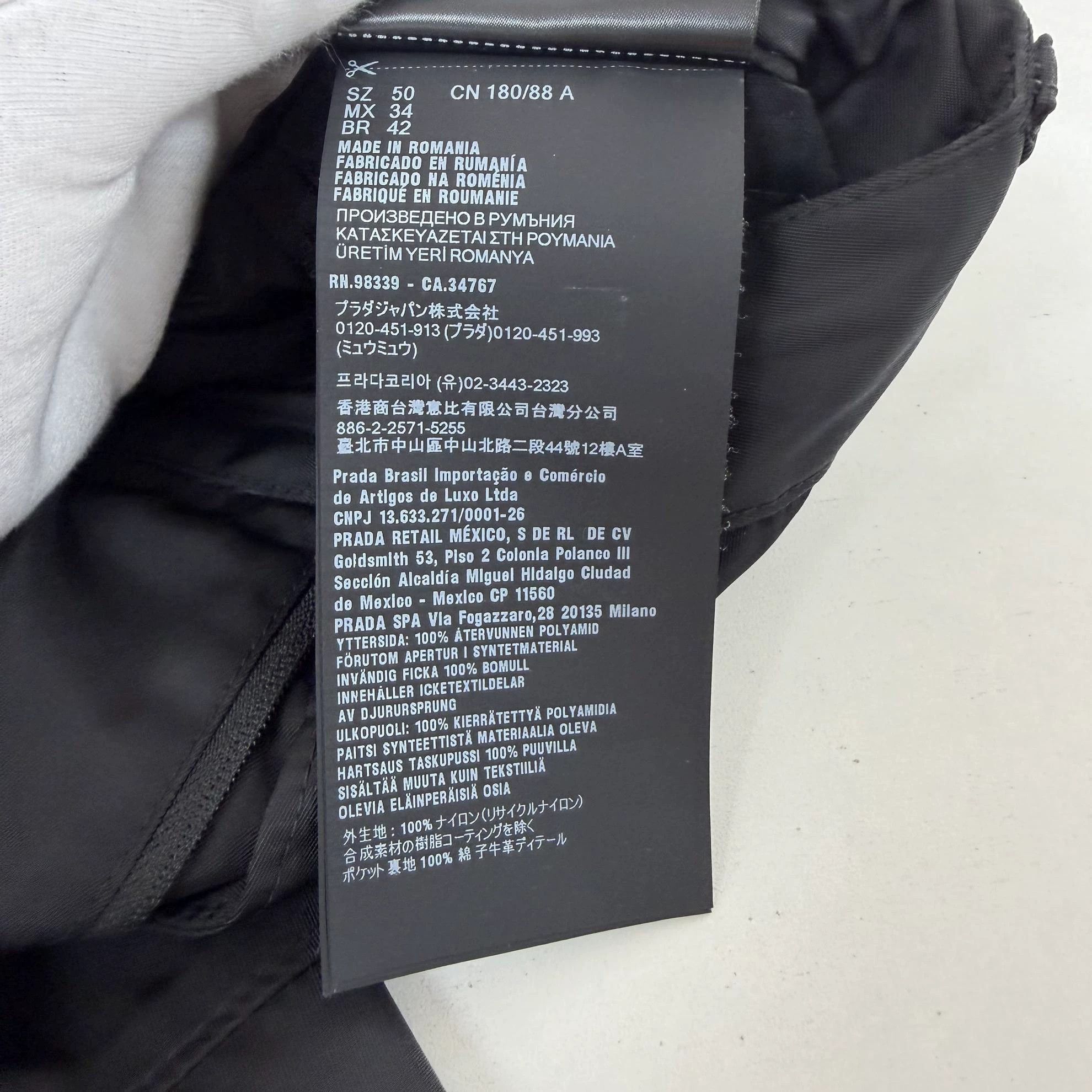 Prada Prada Black Triangle Logo Casual Pants Size 50 5471 Size US 34 / EU 50 - 7 Thumbnail