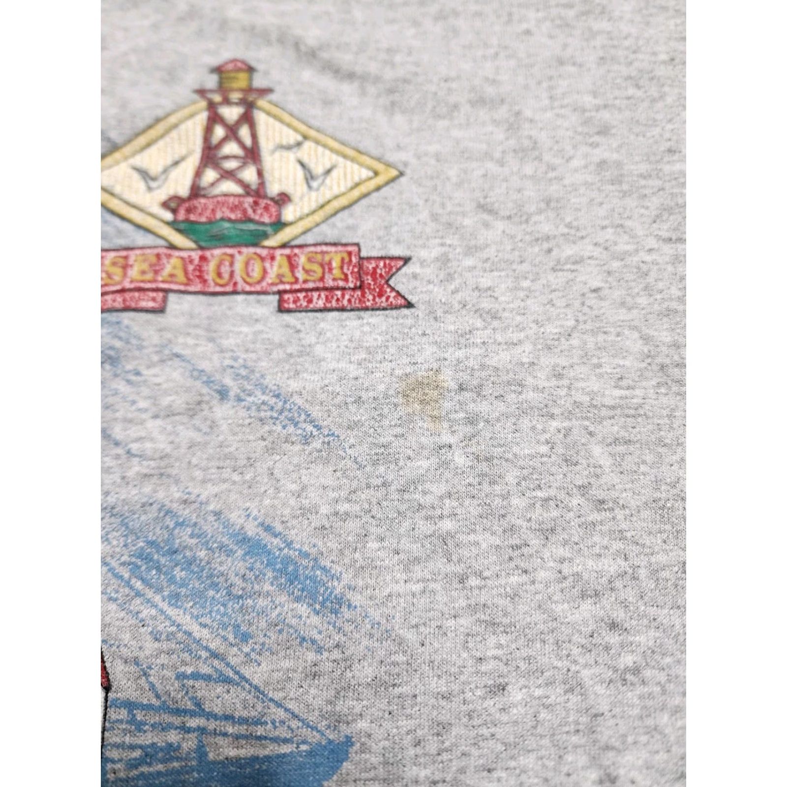 Anvil VINTAGE Men’s T-Shirt New Smyrna Beach Florida Souvenir Short Sleeve Crew Neck Gray Cotton 80s 90s Travel Mens Size US M / EU 48-50 / 2 - 4 Thumbnail