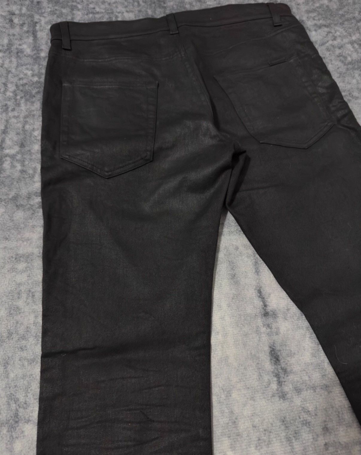 Saint Laurent Paris Saint Laurent Heavy Coated Waxed Finish Basic Denim Jeans Size US 32 / EU 48 - 4 Thumbnail