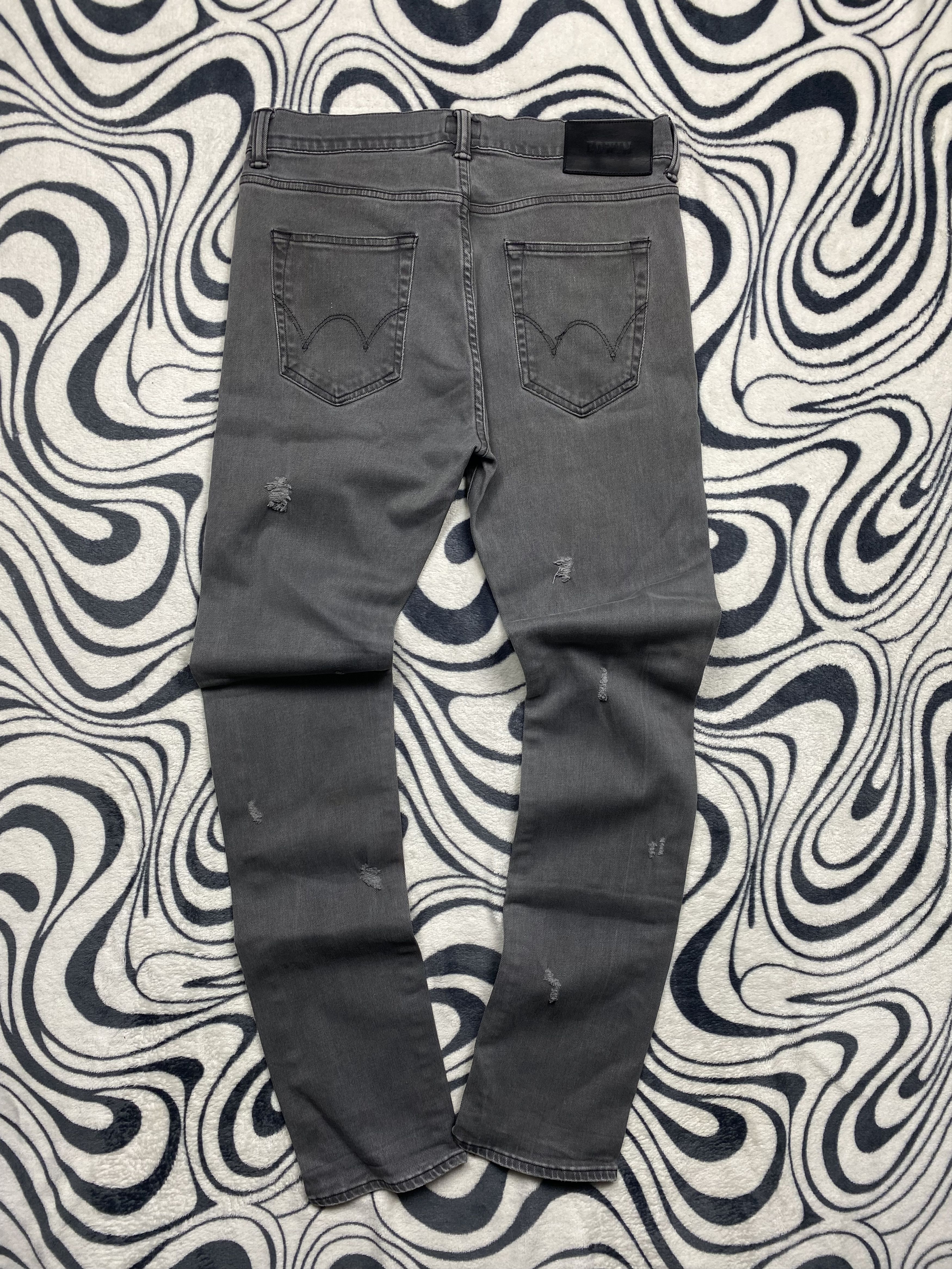 Edwin × Japanese Brand Edwin Mens Distressed Denim Pants Jeans Slim Fit Size US 32 / EU 48 - 1 Thumbnail