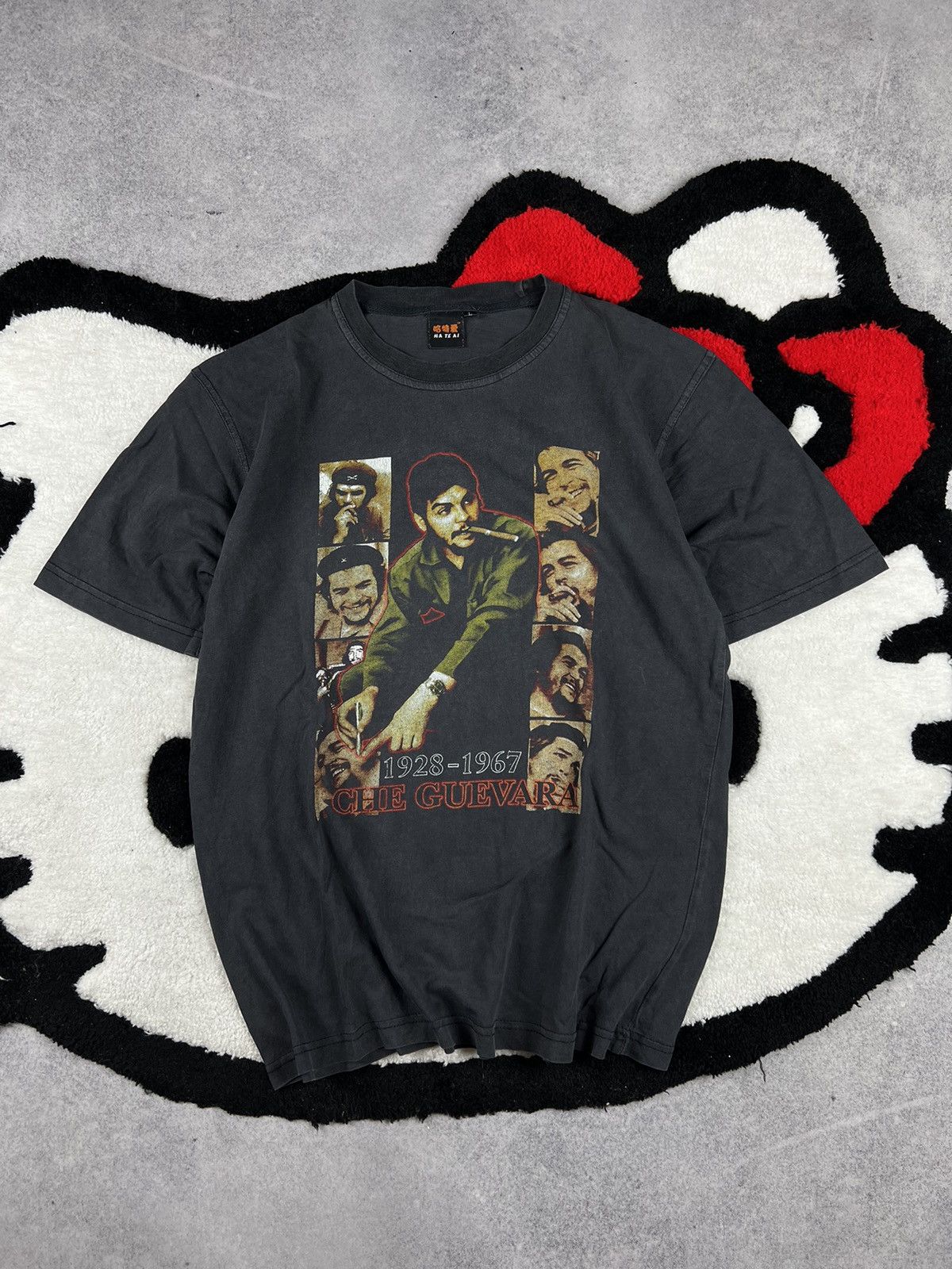 Che Guevara Cuban Revolution Overprinted Vintage Y2K Tee