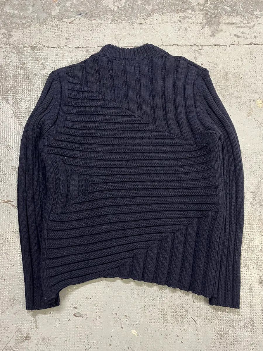 Jil Sander Jil Sander Navy Wool Irregular Sweater Size US M / EU 48-50 / 2 - 7 Thumbnail