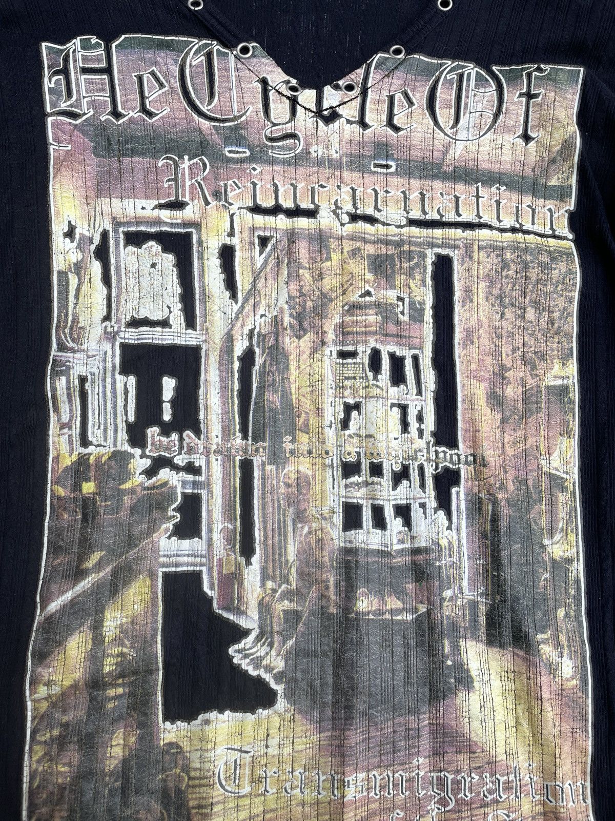 If Six Was Nine 2000s IN THE ATTIC Poem Reincarnation Long Sleeve Tee Vkei Size US S / EU 44-46 / 1 - 7 Thumbnail