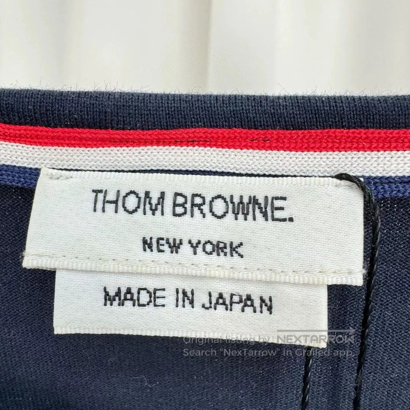 Thom Browne Thom Browne Navy Stripe Pocket Short-Sleeve. Size US L / EU 52-54 / 3 - 7 Thumbnail