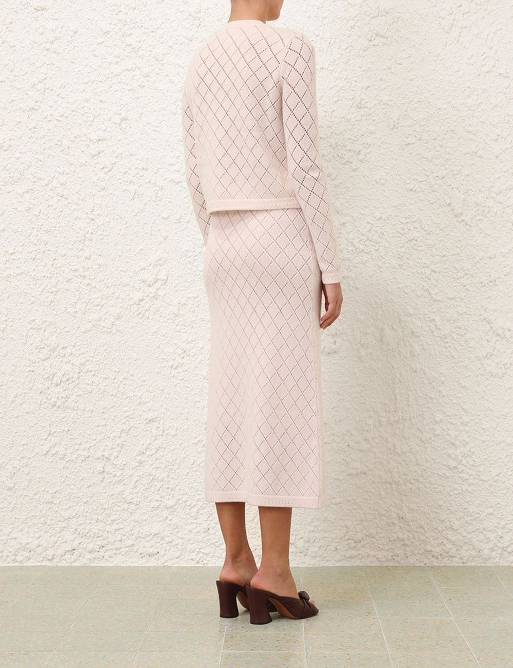 Zimmermann oc11z0825 Illustration Pointelle Skirt in Blush Beige Size 30" / US 8 / IT 44 - 4 Thumbnail