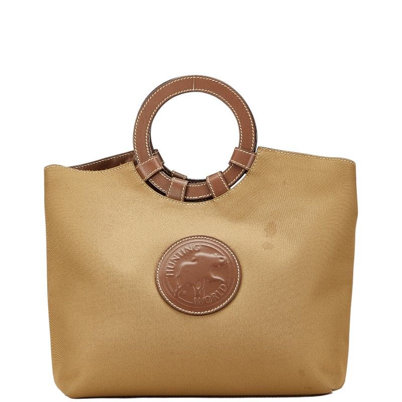 Other Hunting World Logo Canvas Leather Tote Bag Canvas Tote Bag DUTY FREE for USA