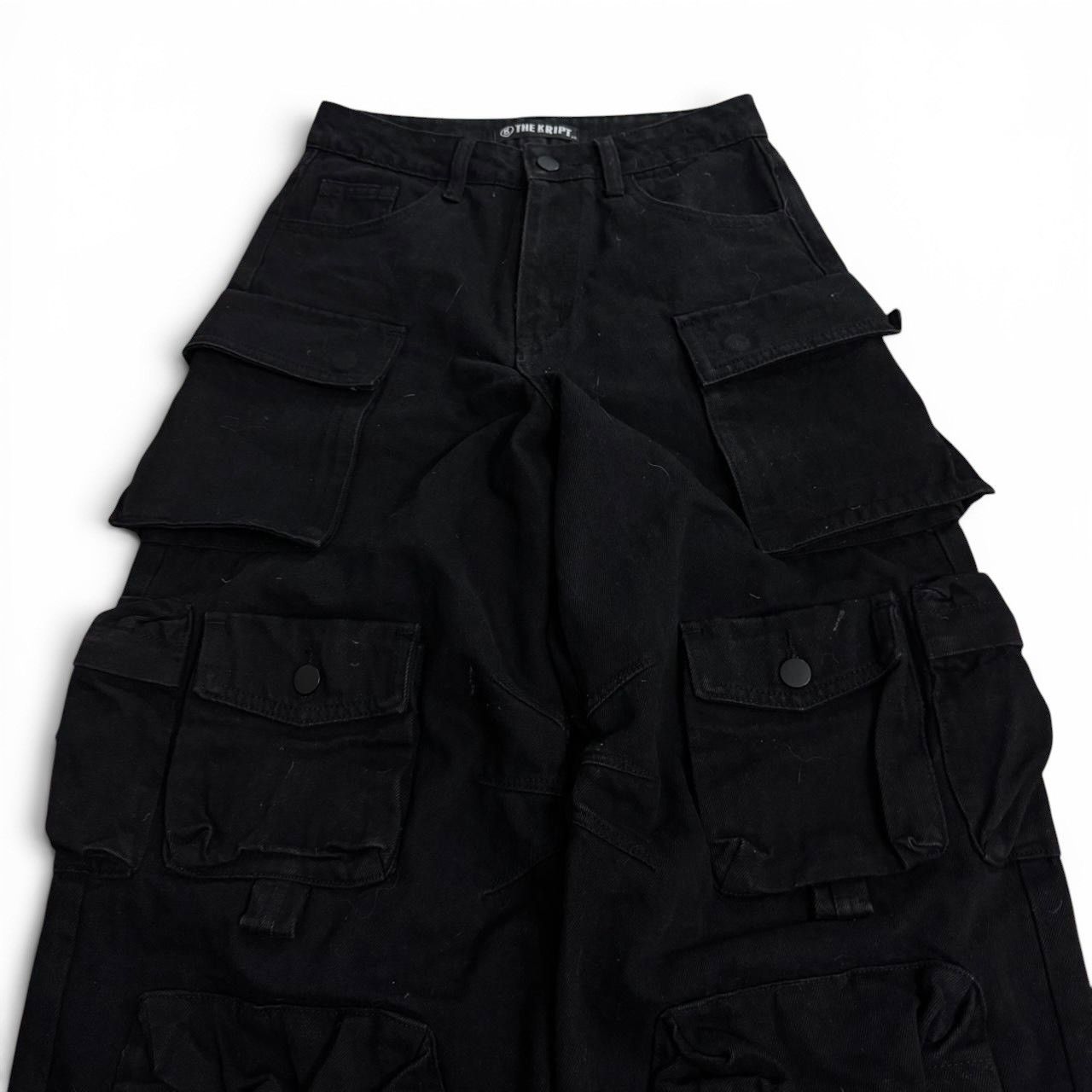 THE KRIPT THE KRIPT Pixely Cargo Jeans Black Size 26" / US 2 / IT 38 - 2 Thumbnail