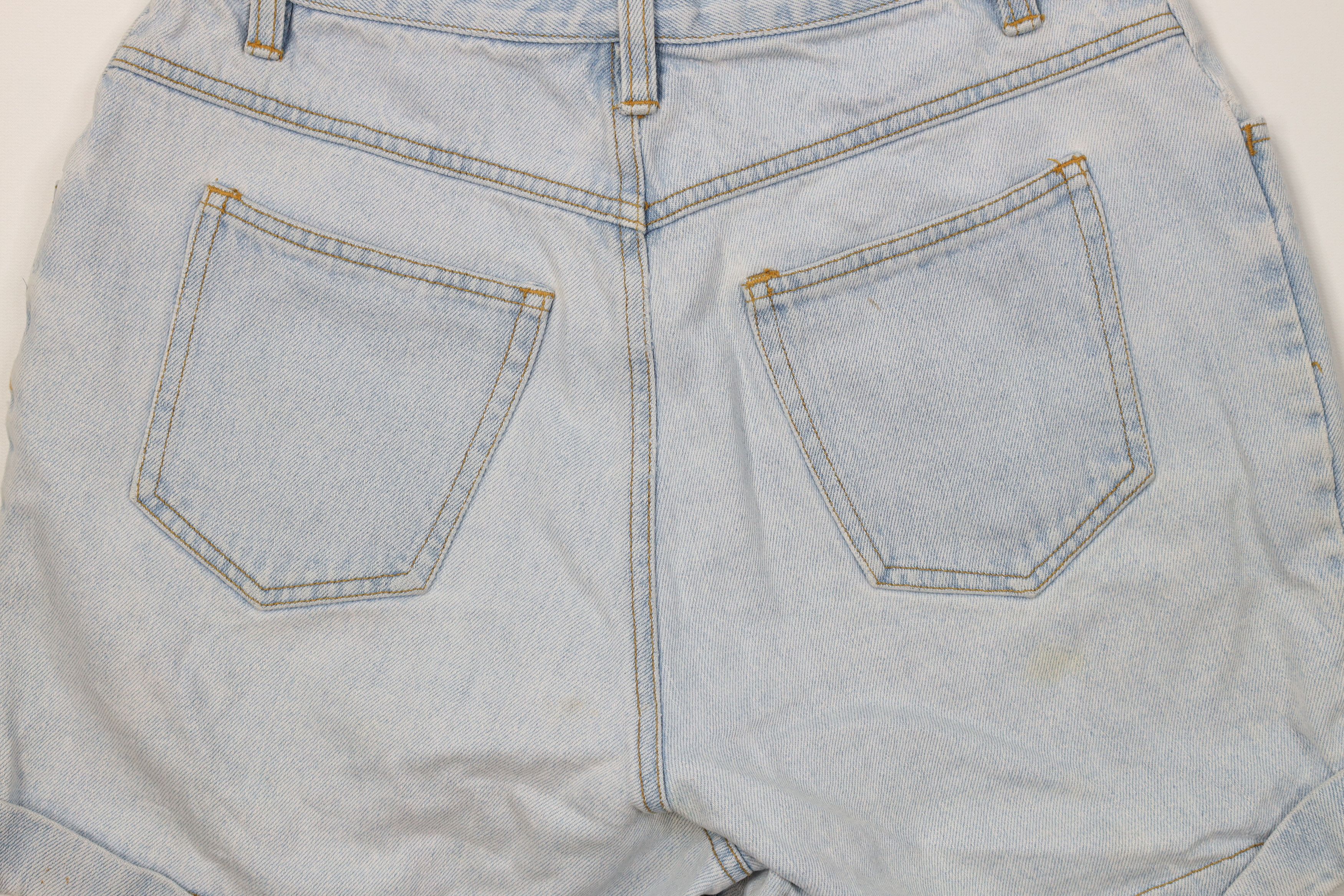 Vintage Vintage 90s The Limited Babydoll Cuffed Denim Jean Shorts Size 32" / US 10 / IT 46 - 9 Thumbnail