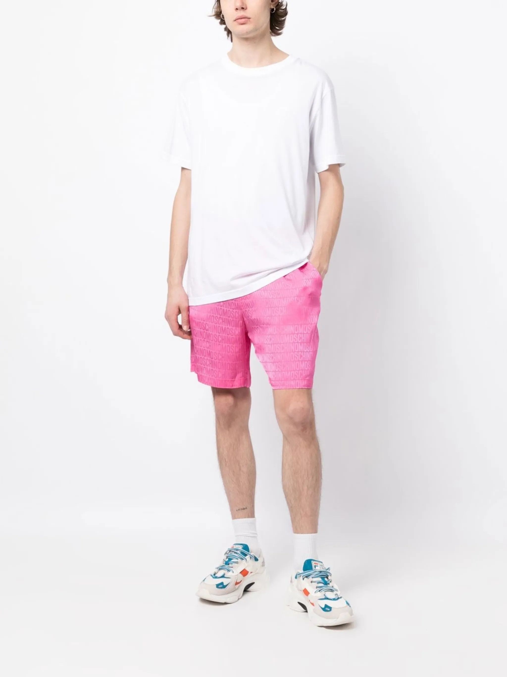 Moschino o1y0225 Logo Short in Pink Size US 34 / EU 50 - 5 Thumbnail