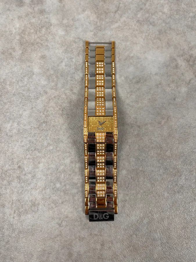Dolce & Gabbana 2000s Dolce & Gabbana Metal Golden & Silver Old School Watch Size ONE SIZE - 5 Thumbnail