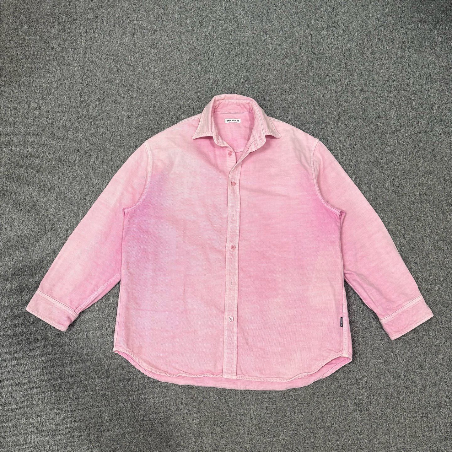Balenciaga Balenciaga Pink Logo Denim Jacket Size XS / US 0-2 / IT 36-38 - 1 Thumbnail