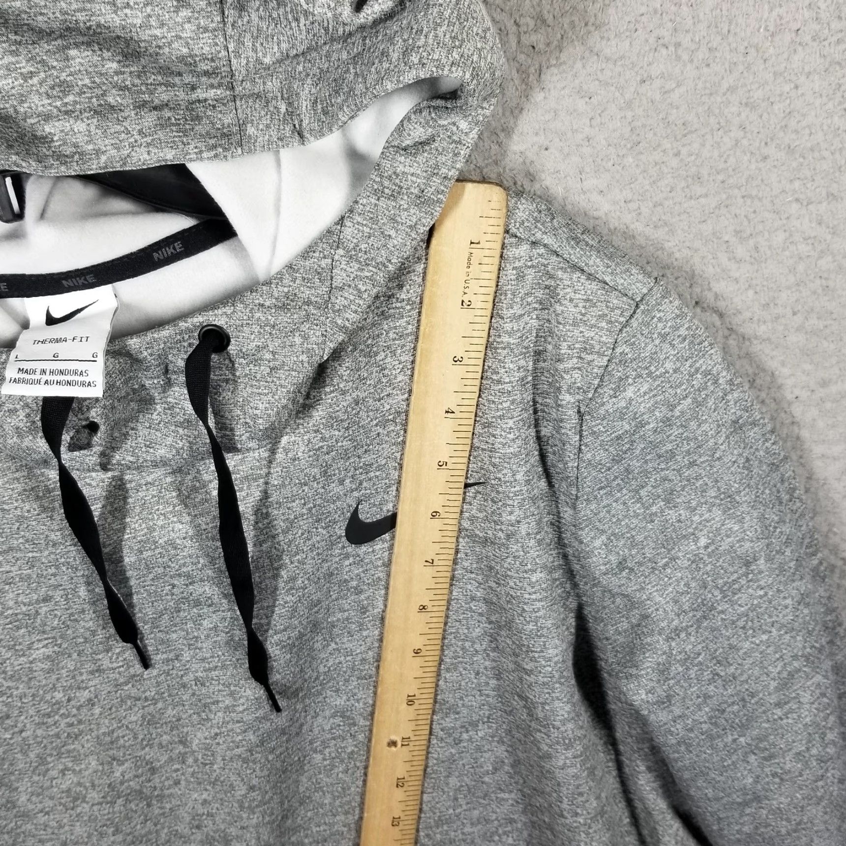 Nike Nike Therma-FIT Hoodie Mens Large Gray Pullover Swoosh Zip Pocket CU6214-063 Size US L / EU 52-54 / 3 - 4 Thumbnail
