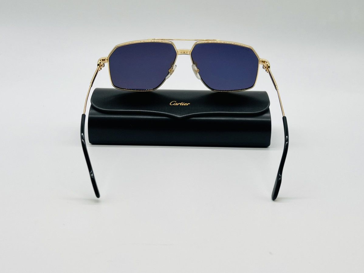 Cartier Cartier CT0270S 001 Square Gold Grey Cartier Sunglasses Size ONE SIZE - 5 Thumbnail