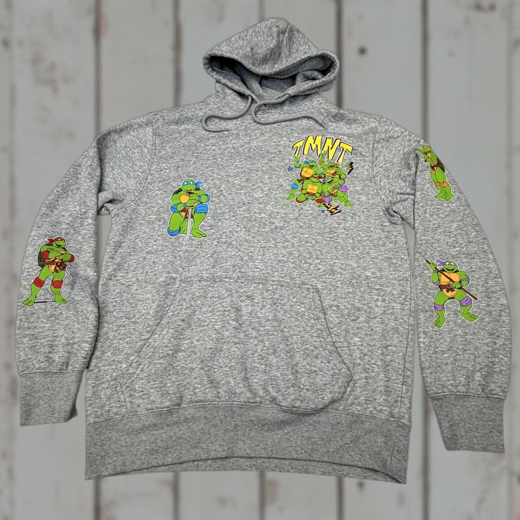 Nickelodeon Nickelodeon TMNT Hoodie Mens Medium Gray Team Turtle Graphic Pullover Fleece Size US M / EU 48-50 / 2 - 1 Thumbnail